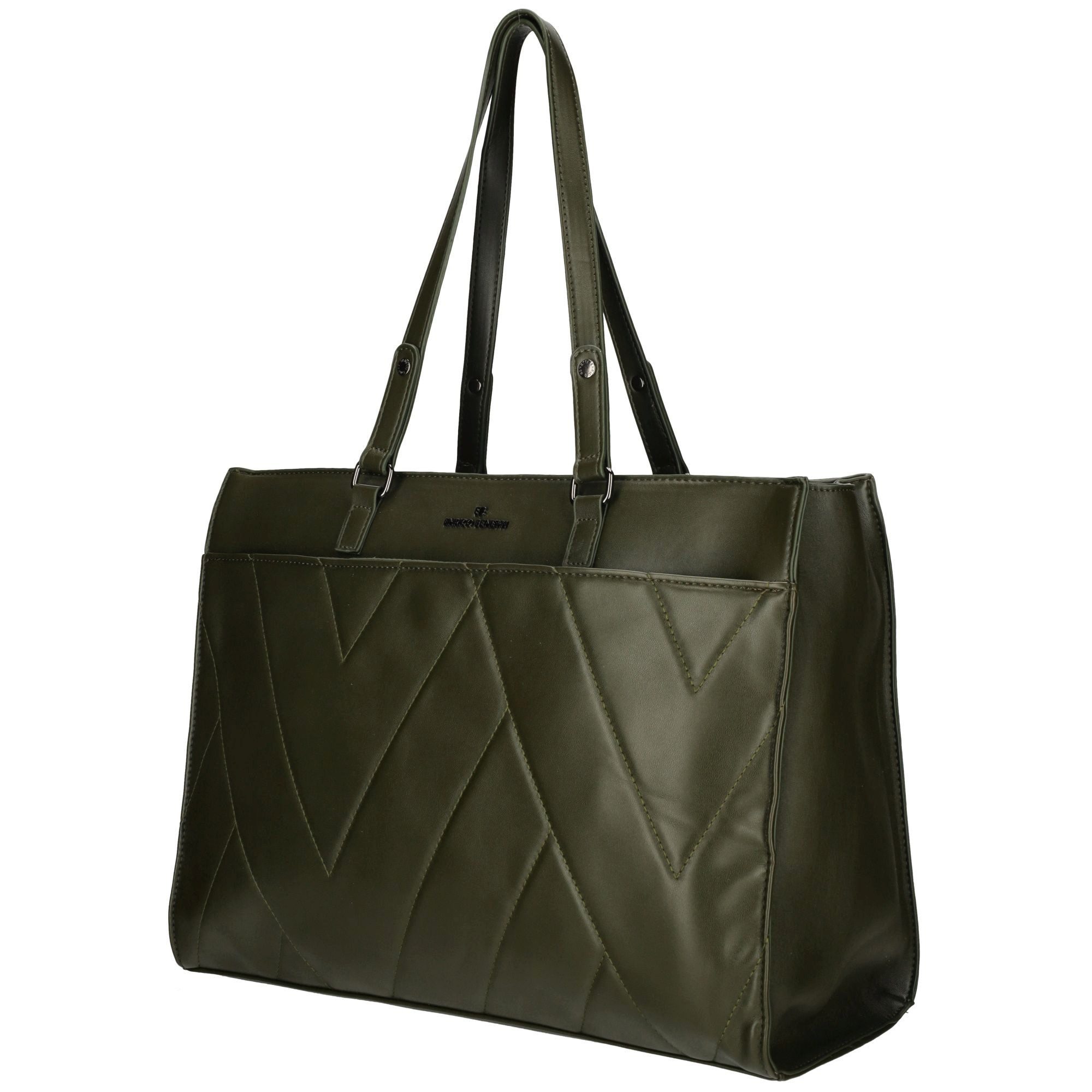 Christian Wippermann Umhängetasche Große Damen Tasche Schultertasche Bag Leder Optik (1 tlg), Handtasche