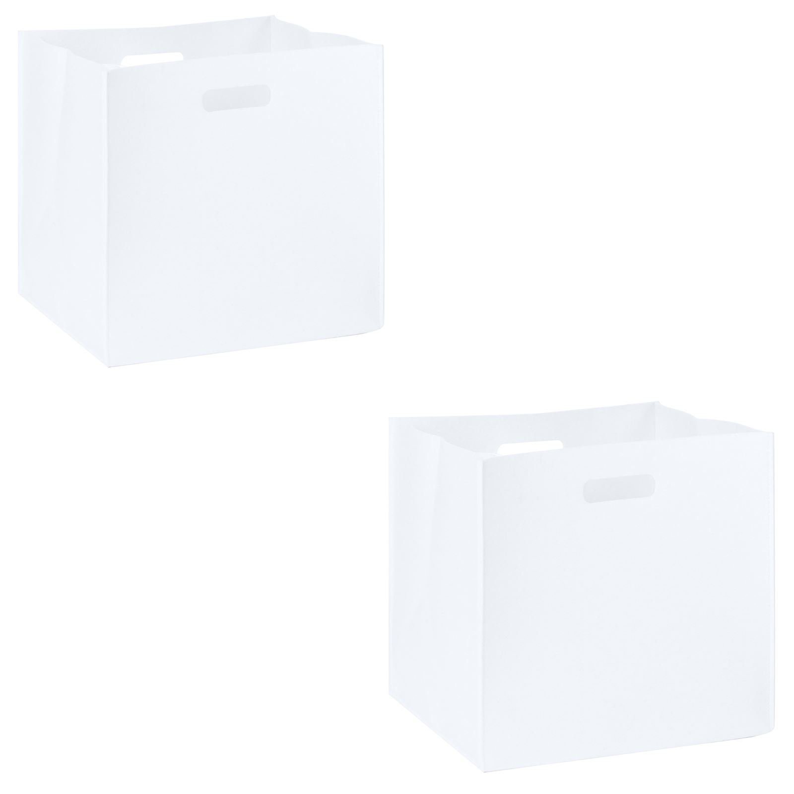IDIMEX Aufbewahrungsbox FELT (Set), Stoff Aufbewahrungsbox aus Filz, Regalkorb im 2er Set, 32x32cm weiß