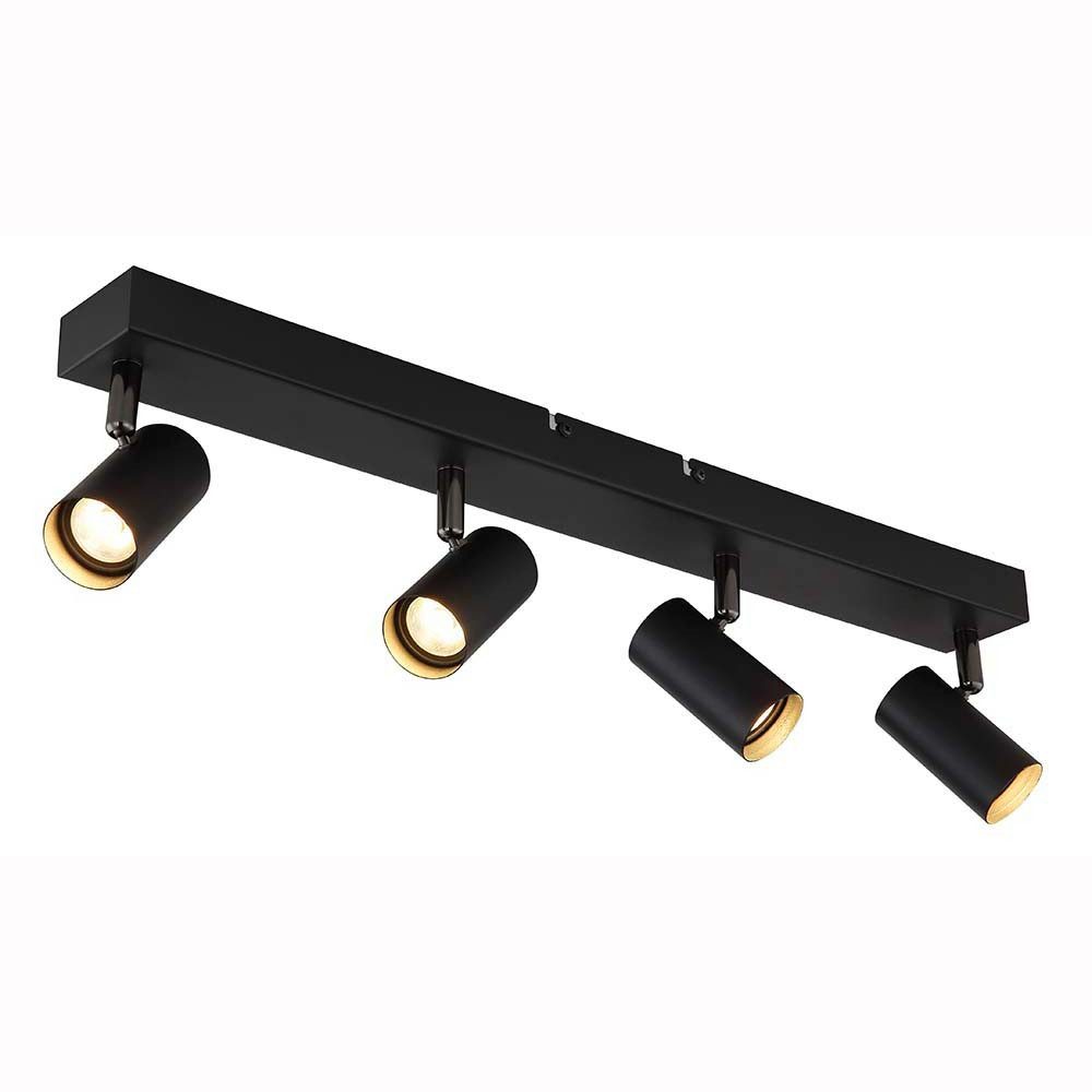 GLOBO LIGHTING LED Deckenleuchte, LED-Leuchtmittel fest verbaut, Warmweiß, Deckenleuchte LED Deckenlampe Wohnzimmerlampe Metall schwarz