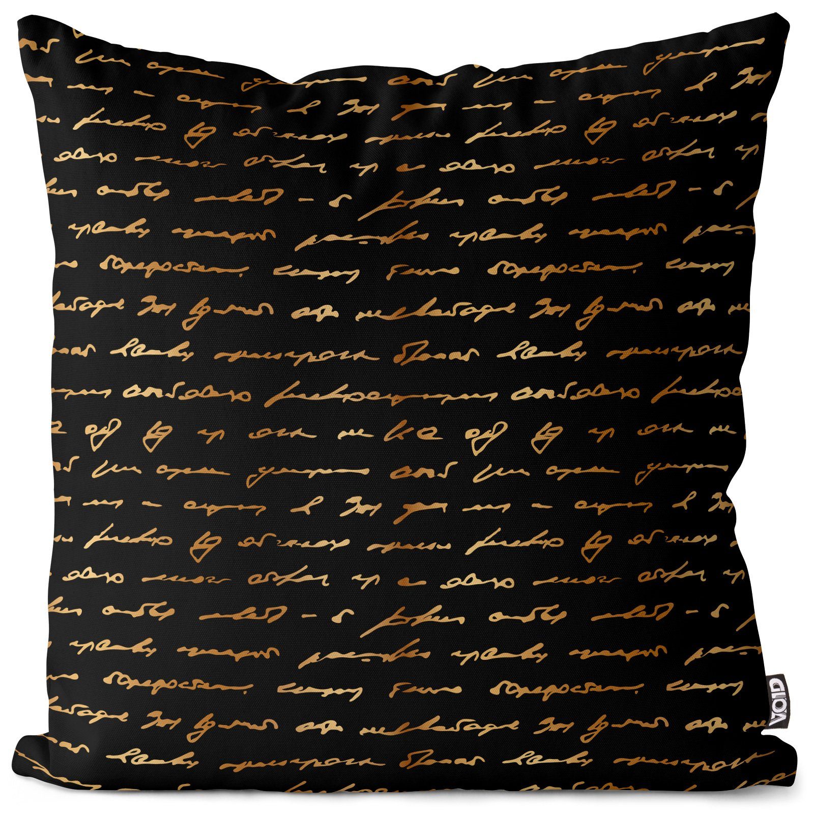 Autor Roman gold (1 Kalligrafie Buch abstrakt muster Stück), geschrieben t Buchstaben Handschrift trend VOID Poesie Kissenbezug, elegant Sofa-Kissen modisch Schriftsteller