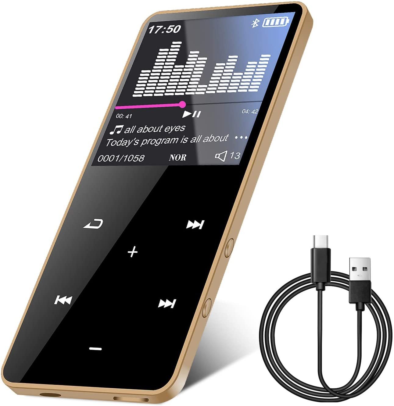 Unterstützt bis 128 GB SD Karte Musikplayer mit FM Radio ohne Kopfhörer Innoo Tech 16GB Bluetooth Musik Player Voice Recorder 1.8 Zoll TFT Bildschirm MP3 Player 