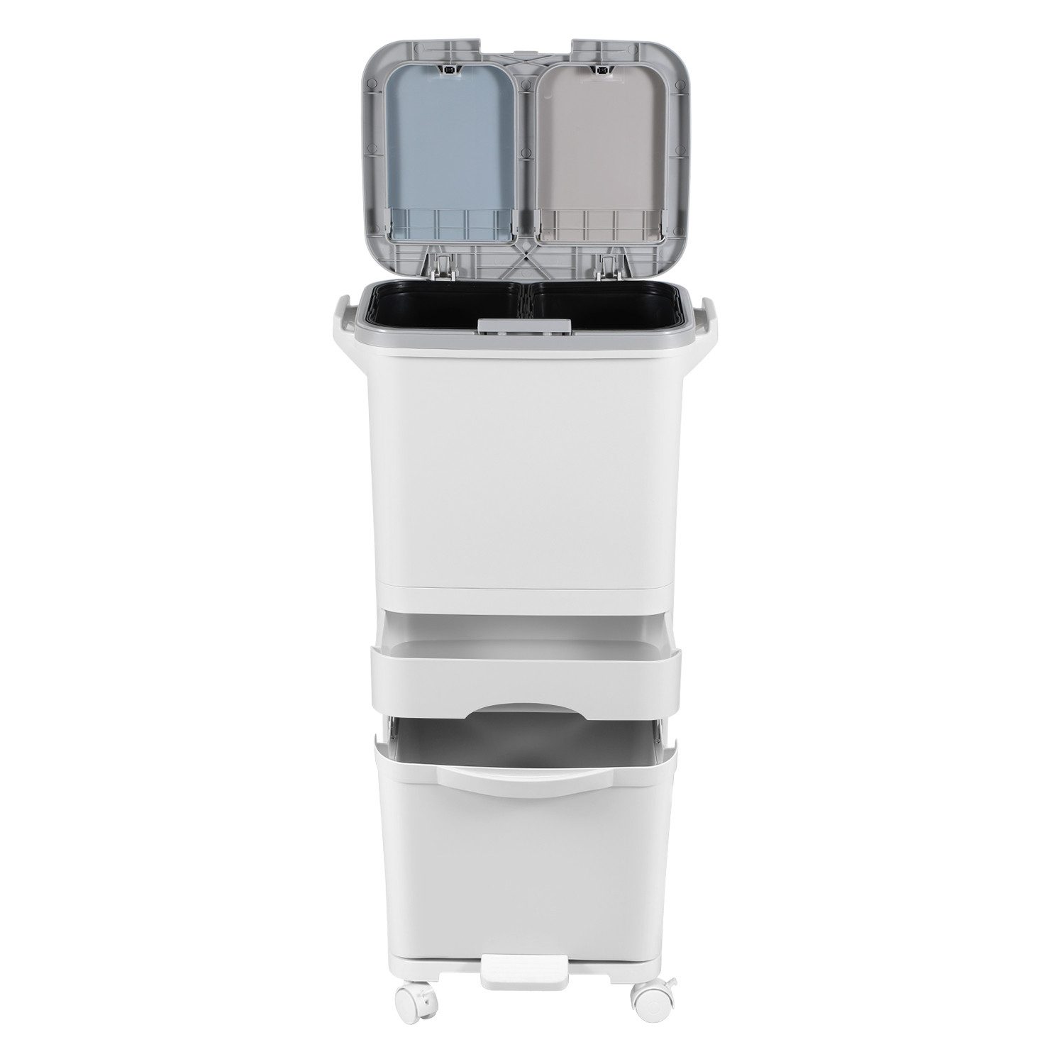Gardissimo Stack - 3er-Set Stapelbare Mülleimer Je 25 Liter, Für Einfache Mülltrennung In Der Küche