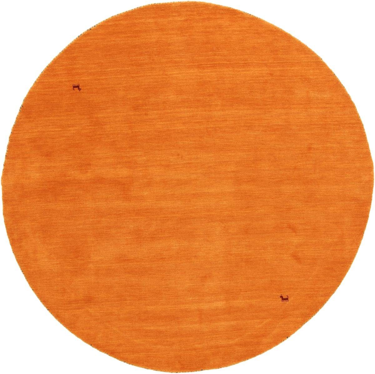 Orientteppich Loom Gabbeh Orange 150x150 Moderner Orientteppich Rund, Nain Trading, rund, Höhe: 12 mm