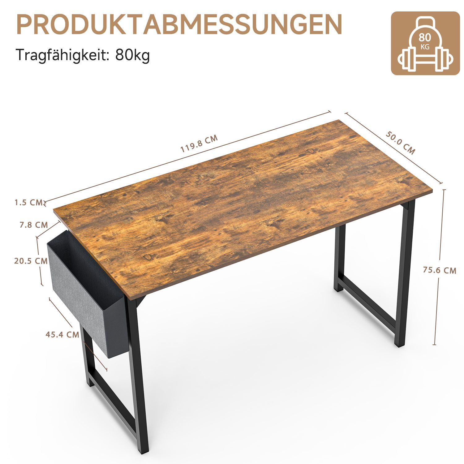 SURFOU Schreibtisch Office Desk 78/109/119 cm günstig online kaufen