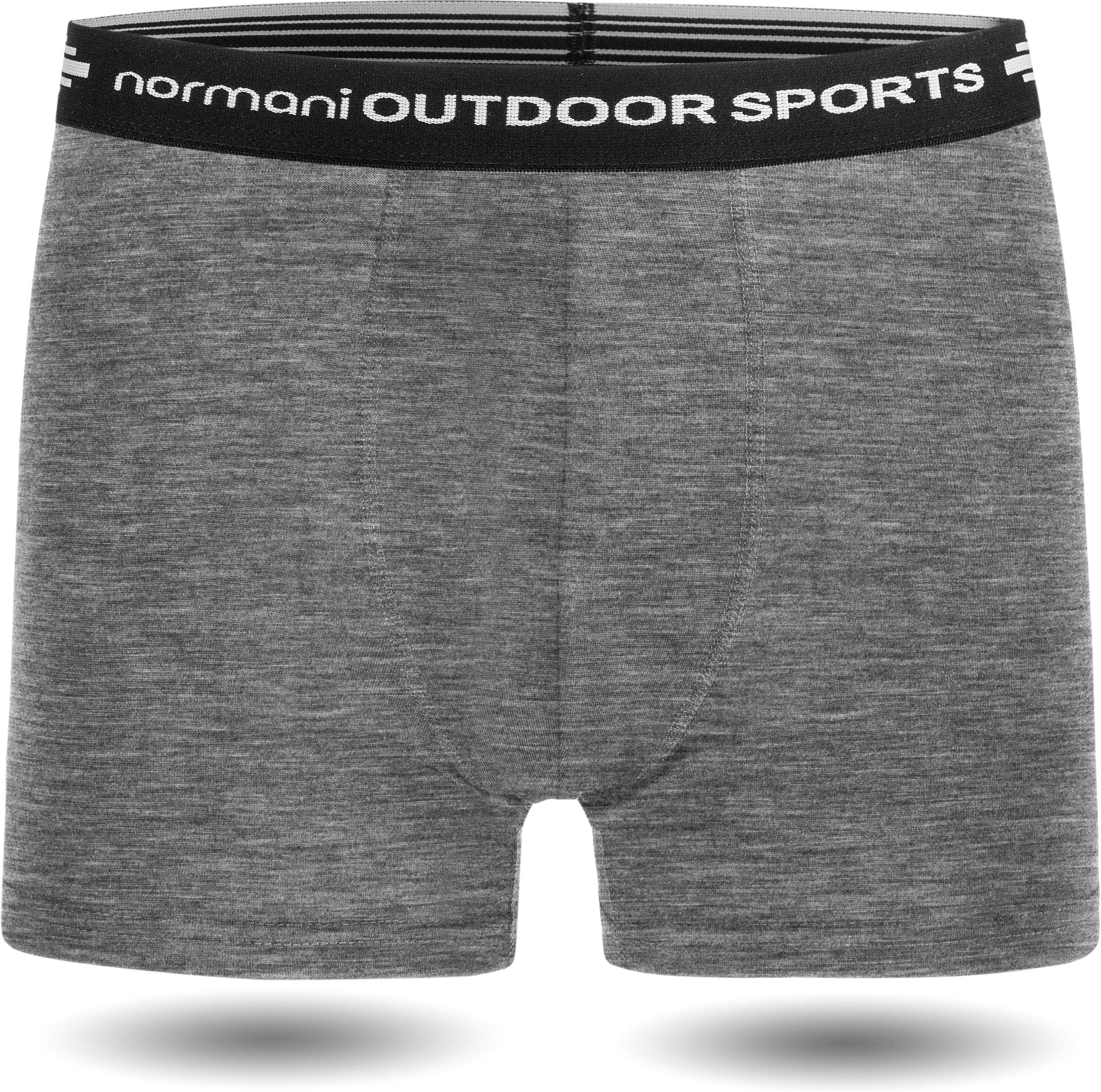 normani Retro Boxer 2er Pack Herren Merino Boxershorts Unterhose Sportunterhose Funktionsunterwäsche aus 100% Merinowolle – Bild 2 von 5