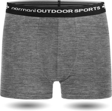 normani Retro Boxer 2er Pack Herren Merino Boxershorts Unterhose Sportunterhose Funktionsunterwäsche aus 100% Merinowolle