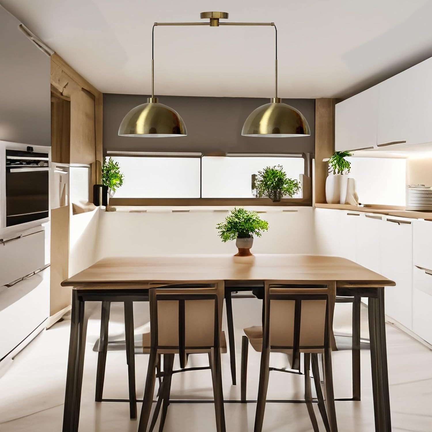 Bamyum Pendelleuchte Pendelleuchte Lipeo 2 Flammig Getrommelt Ø30 cm, E27, Vintage Lampe, ohne Leuchtmittel, E27, Dimmbar, Einstellbare Kabellänge