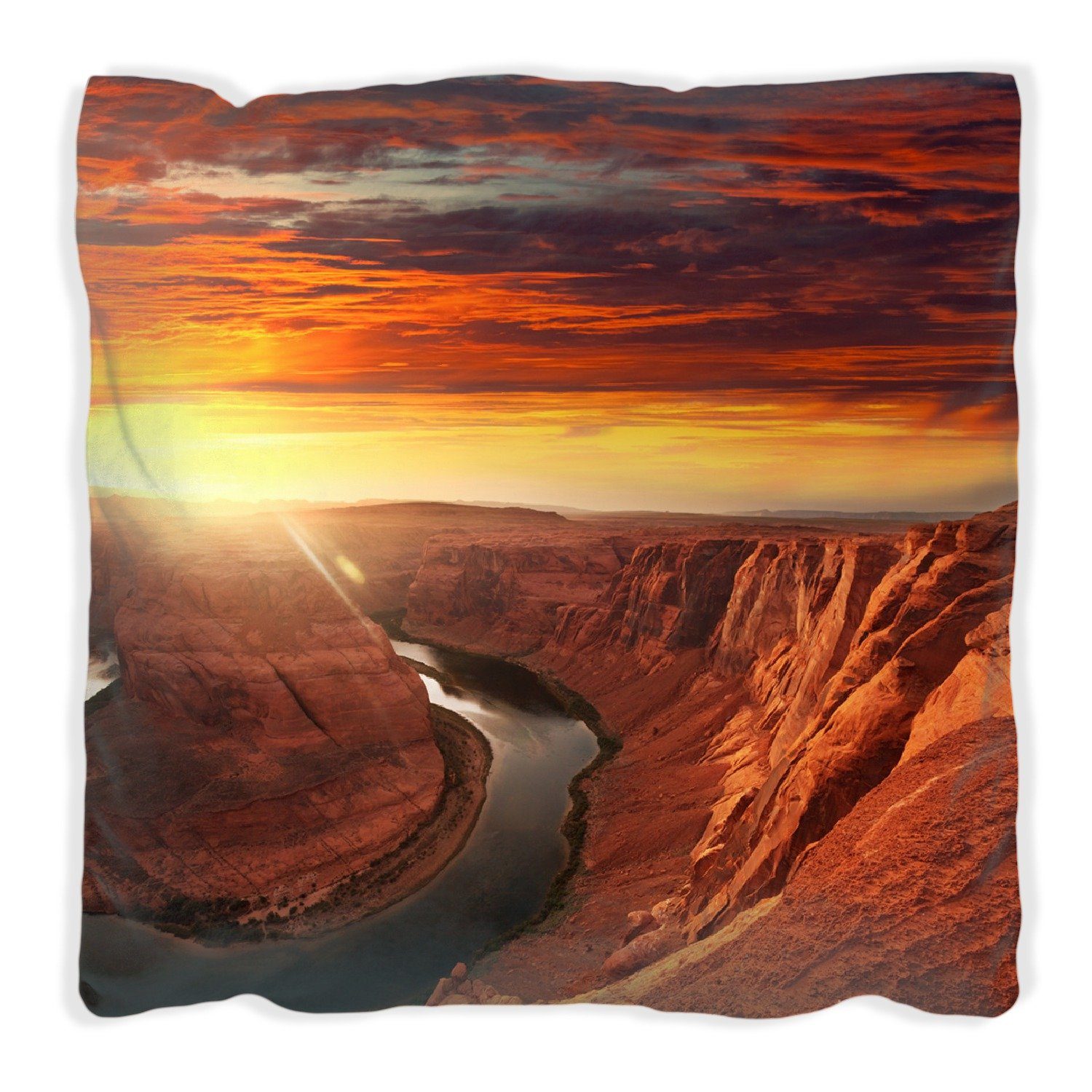Wallario Dekokissen Grand Canyon bei Sonnenuntergang, handgenäht