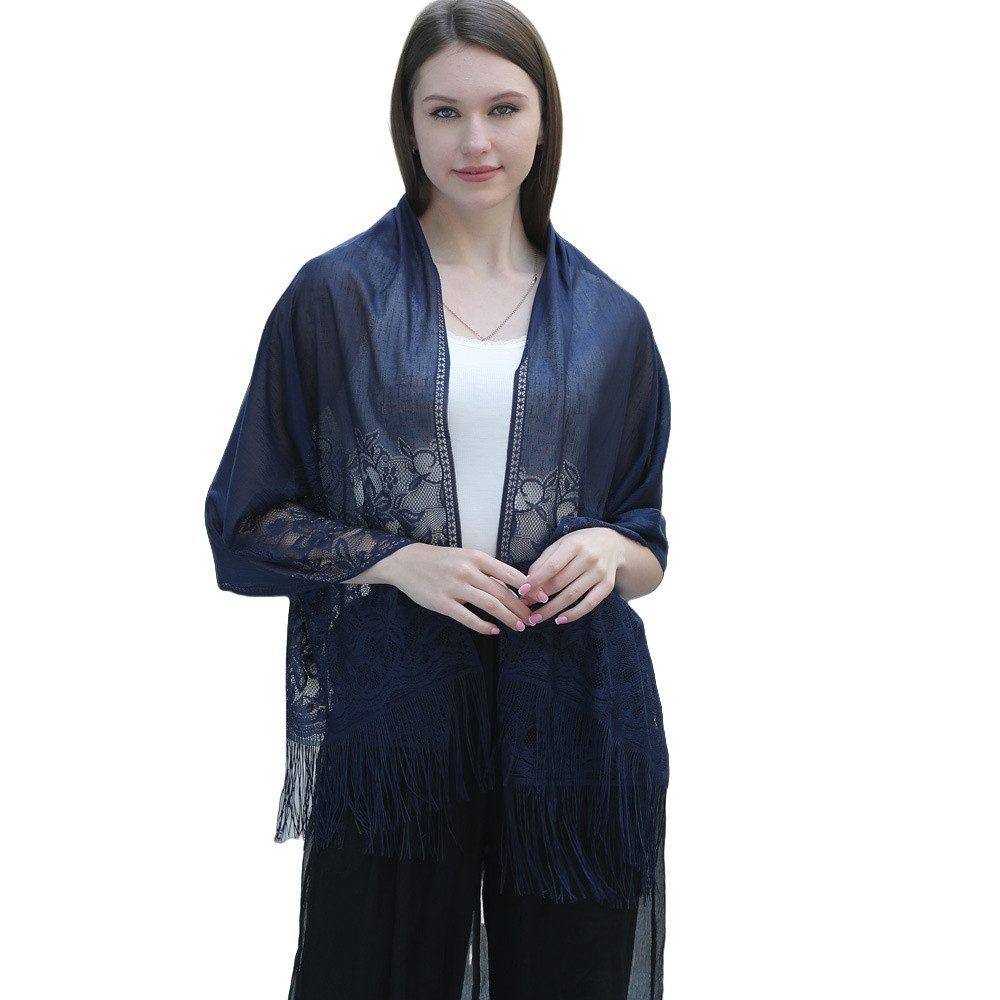 Coonoor Dreieckstuch Stola Für Abendkleid Festlich Spitzenschal Mit Fransen günstig online kaufen