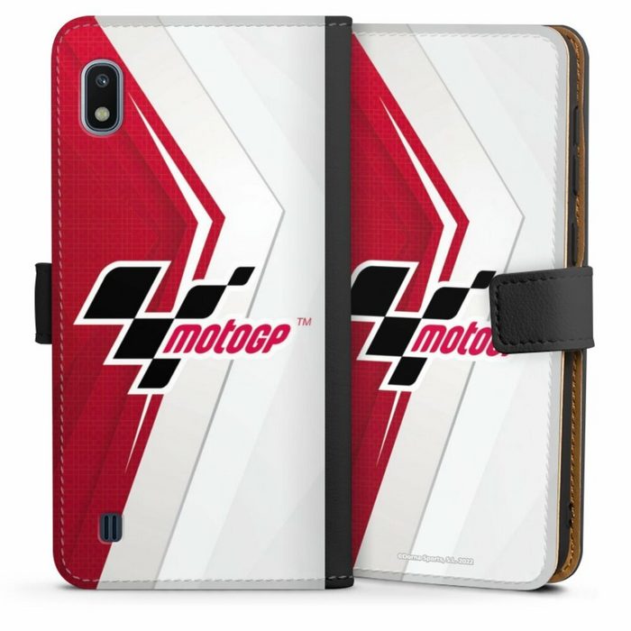 DeinDesign Handyhülle MotoGP Logo Motorsport Logo Grey and Red Samsung Galaxy A10 Hülle Handy Flip Case Wallet Cover