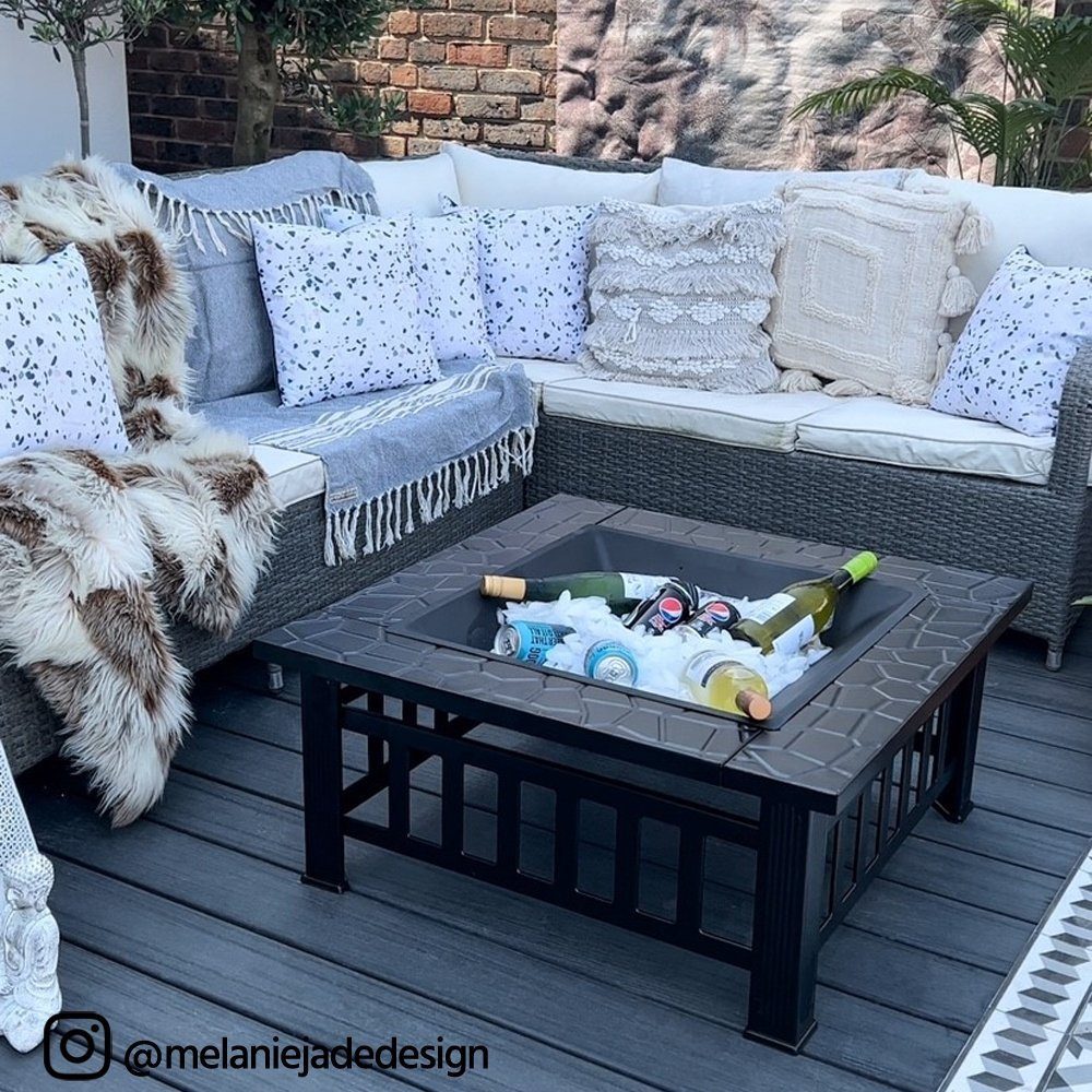 Yaheetech Fire Bowl, Fire Pit for Patio Tabletop Fireplace