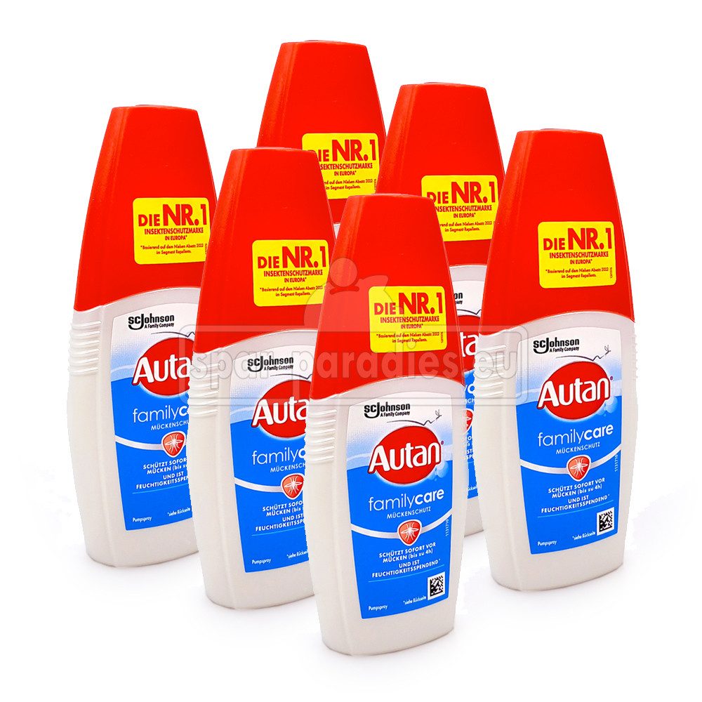 Autan Insektenschutz-Spray Autan Family Care Mückenschutz Pumpspray, 100 ml x 6