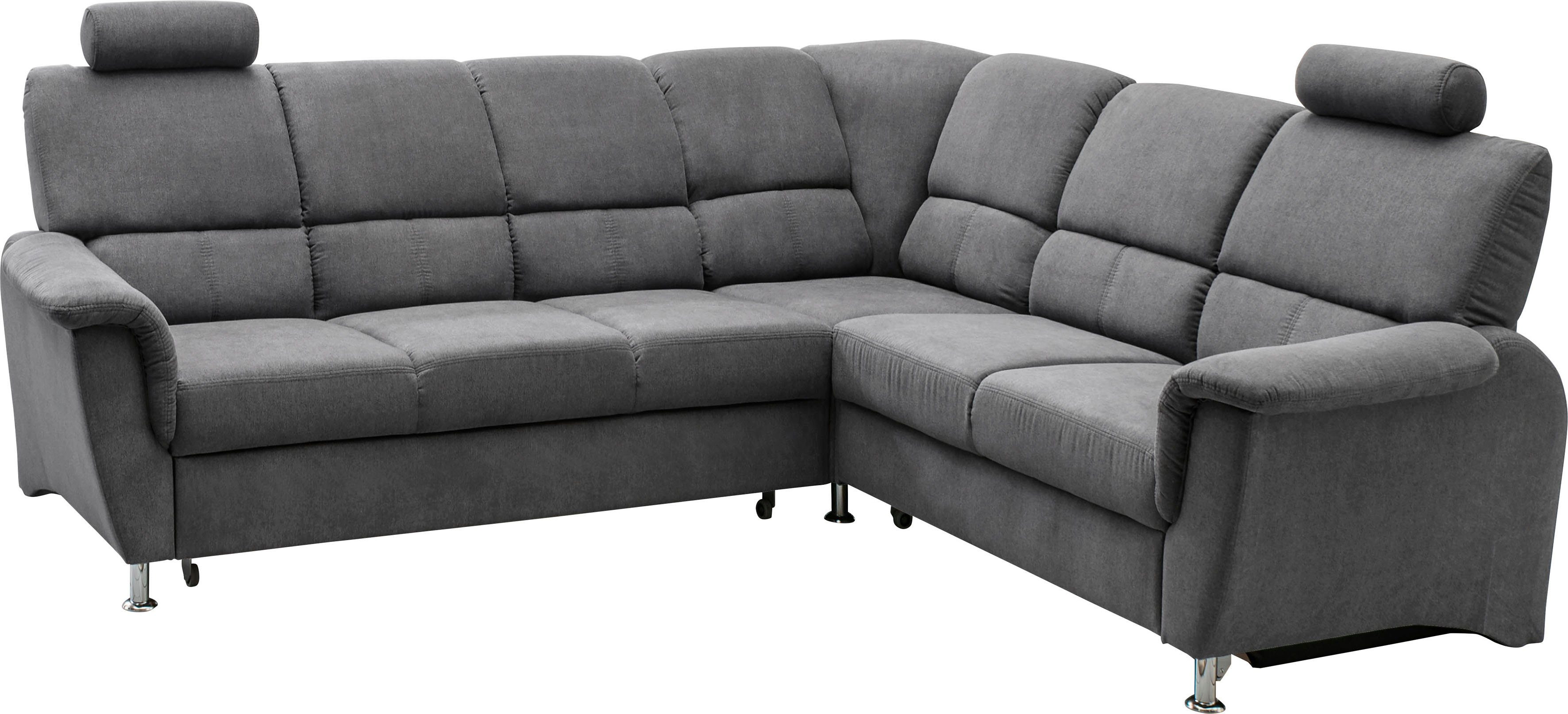 Home affaire Ecksofa Pisa L-Form, mit Bettfunktion und Bettkasten