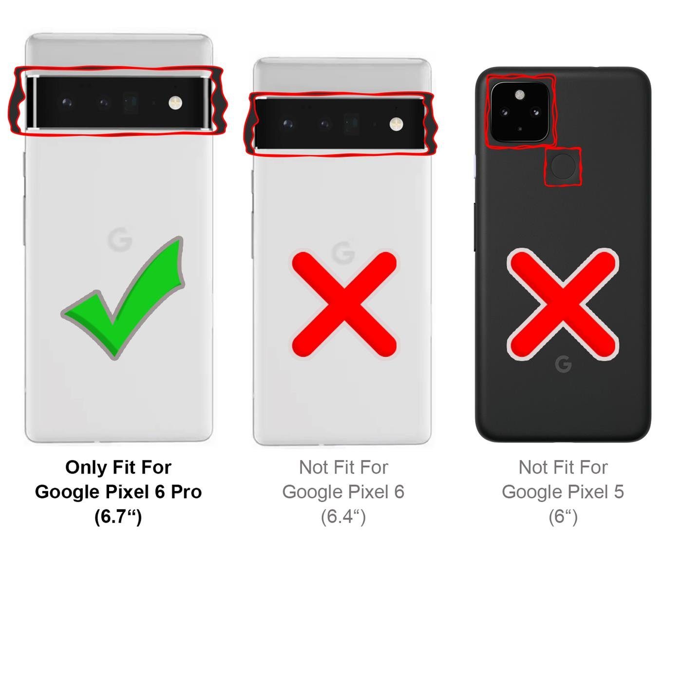 CoolGadget Handyhülle Armor Shield Case für Google Pixel 6 Pro 6,7 Zoll, Outdoor Cover Magnet Ringhalterung Handy Hülle für Pixel 6 Pro