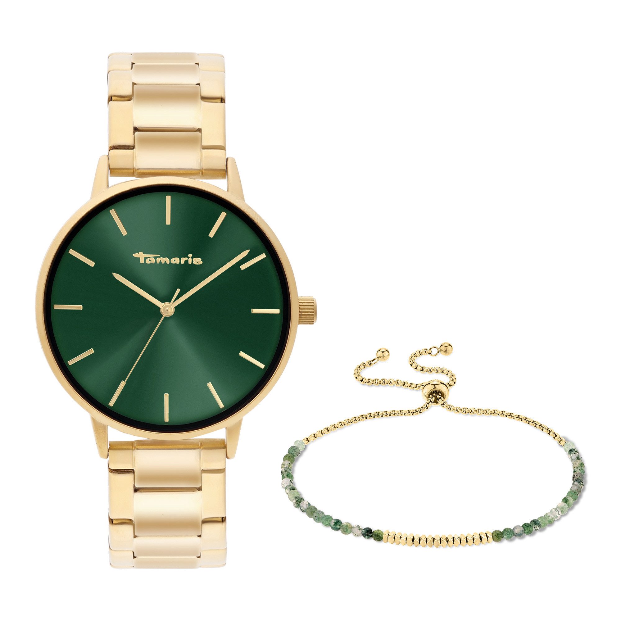 Quarzuhr Green Combination Edelstahl