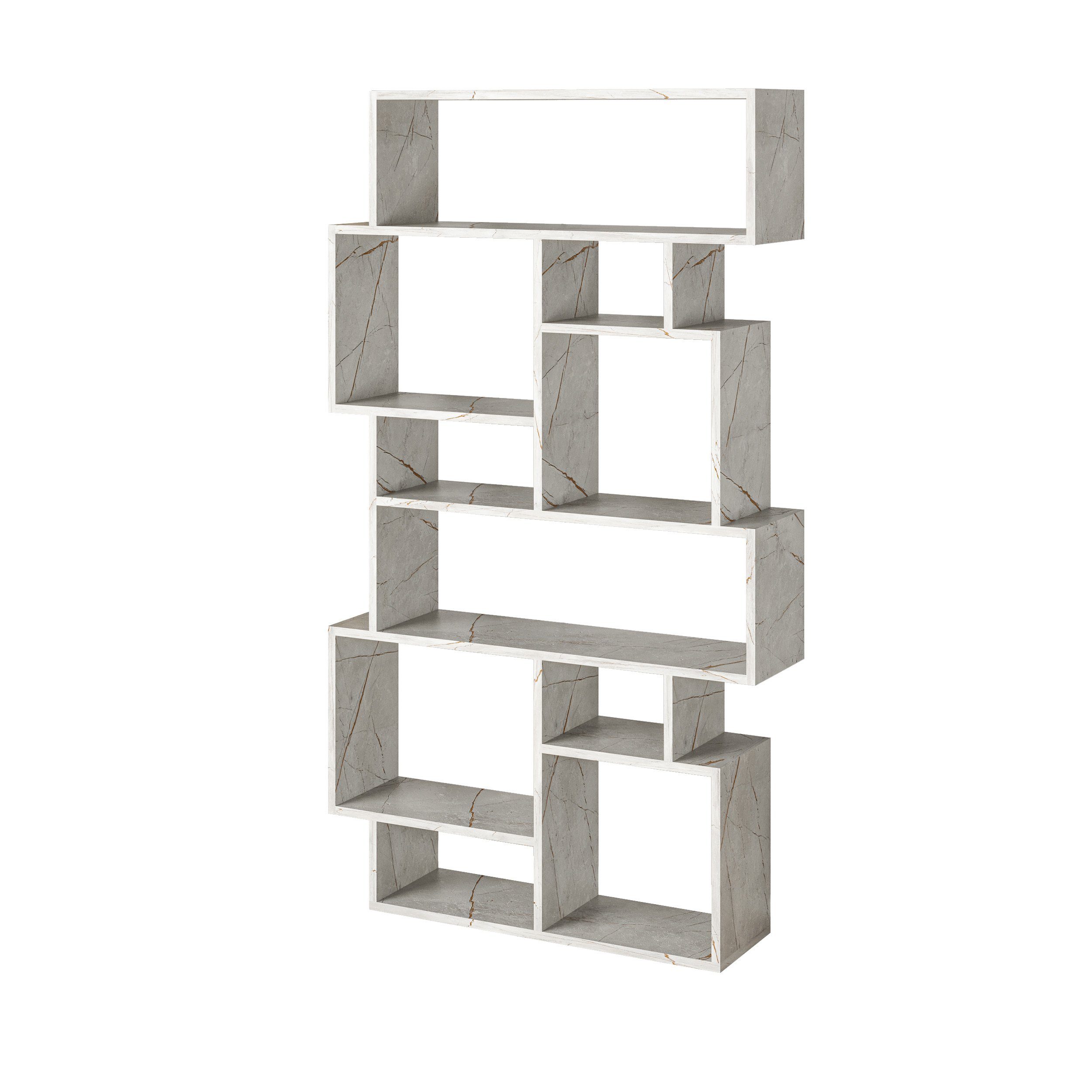 Decortie Bücherregal Karmato, Standregal Bücherregal Holz Wohnzimmer, 96 x 25,5 x 168,5 cm