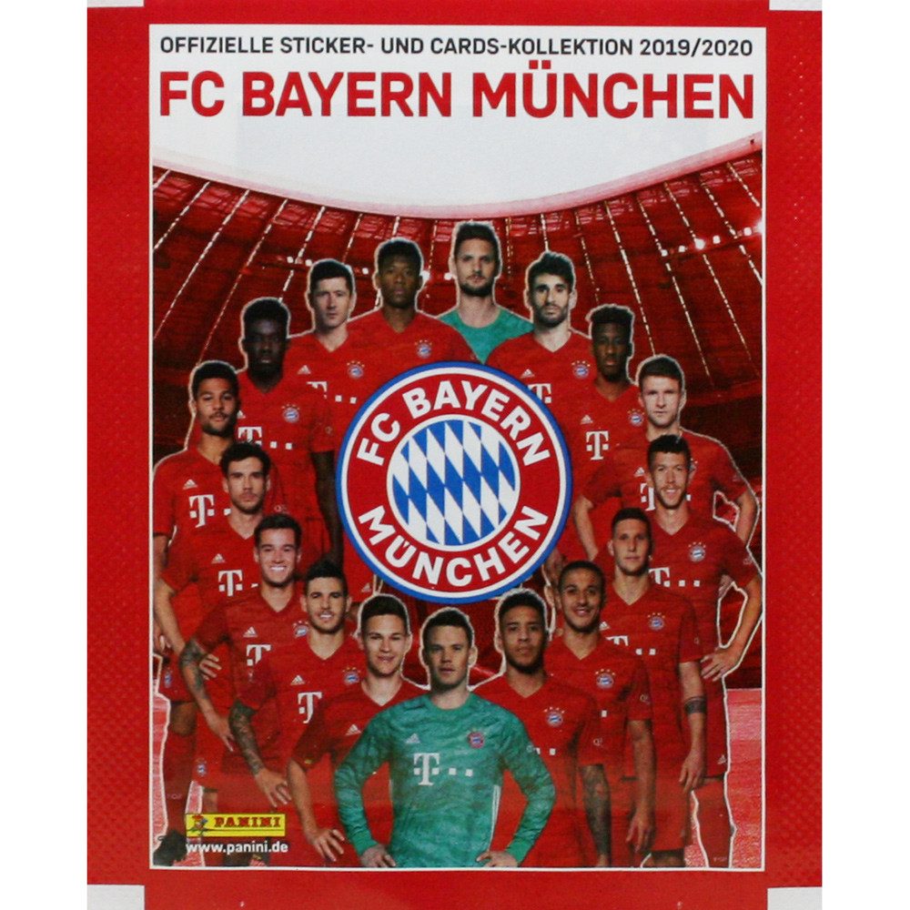 Panini Sammelkarte Panini FC Bayern München Sticker- und Cards-Kollektion 2019/20 1 Tüte