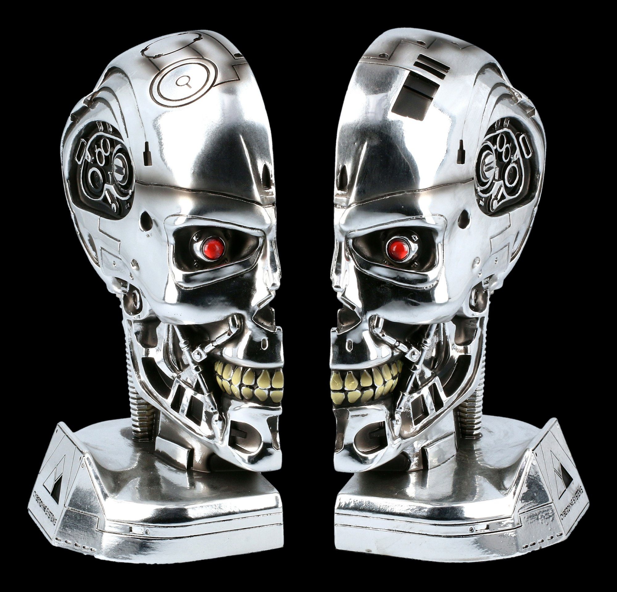 Figuren Shop GmbH Buchstütze Buchstützen - T-800 Terminator 2 - Film Merchandise Sci-Fi Dekoration (2 St)