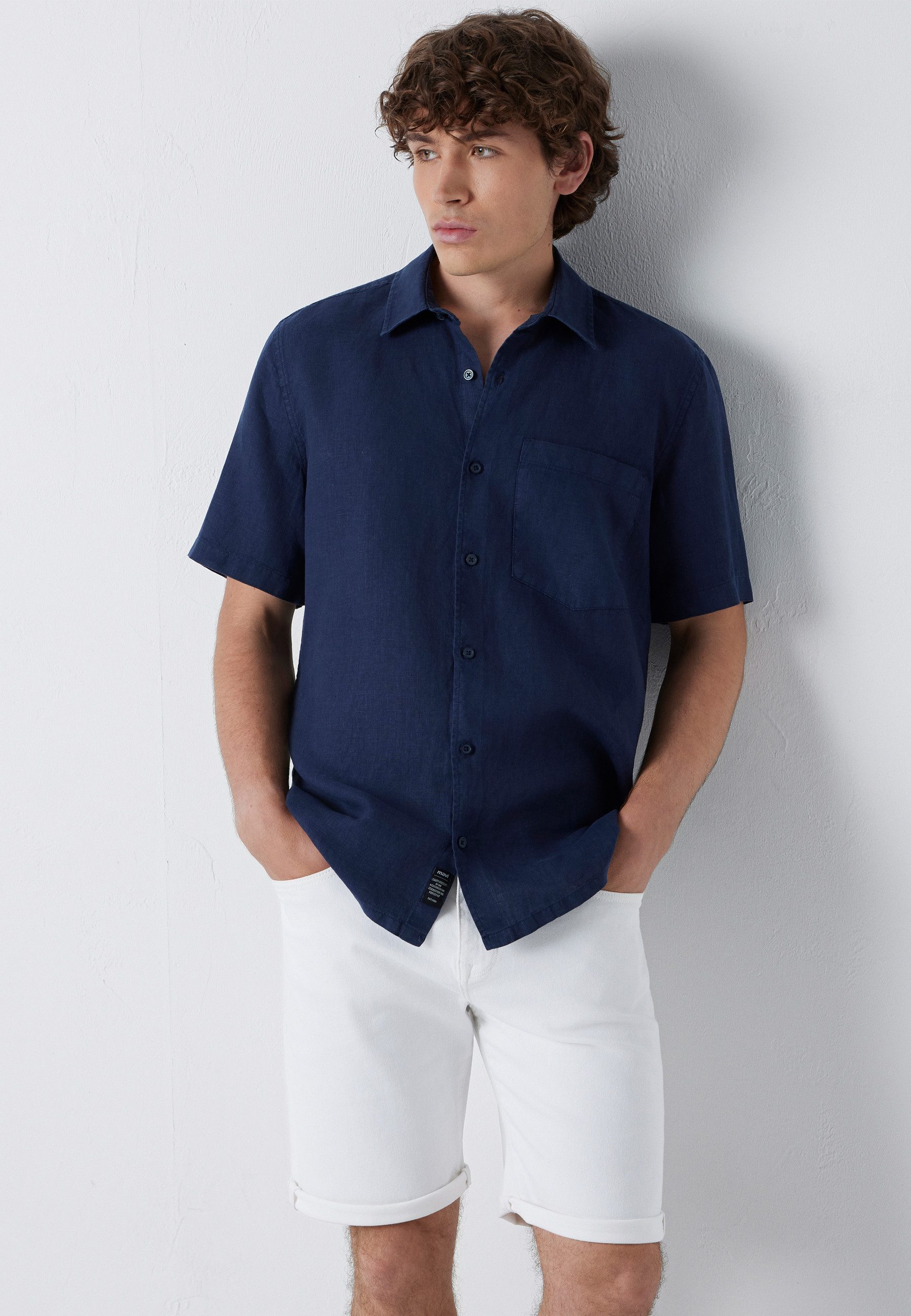 Mavi Kurzarmhemd SHORT SLEEVE SHIRT Leinenhemd mit Tasche