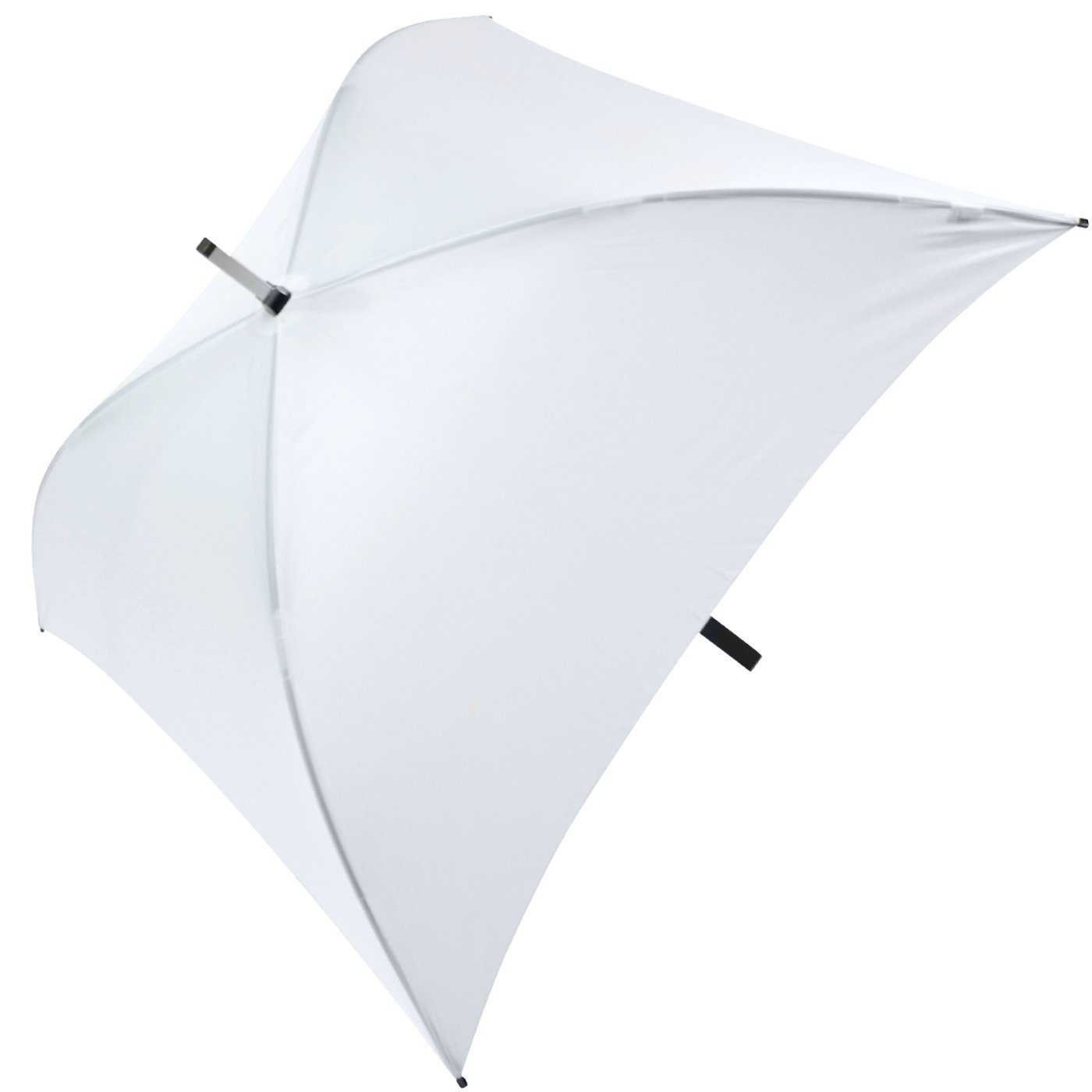 besondere der Langregenschirm ganz Square® All Impliva quadratischer voll Regenschirm, weiß Regenschirm