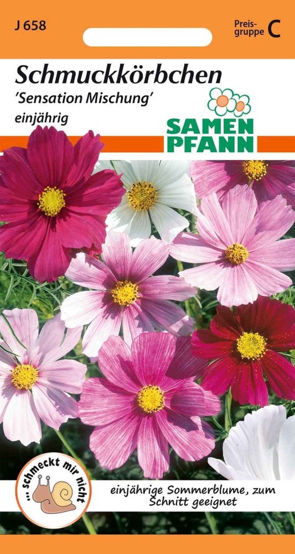 SAMEN PFANN Blumensamen Schmuckkörbchen, Cosmea Mischung - Saatgut Samen, Cosmos bipinnatus