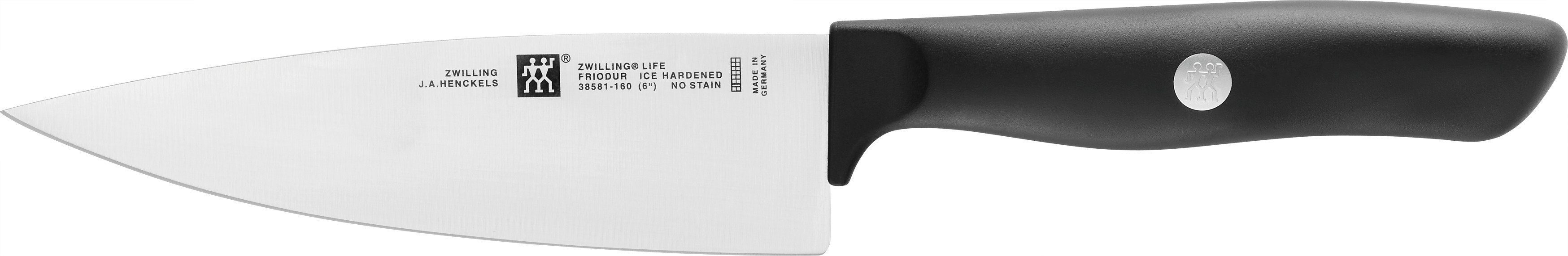 Zwilling Kochmesser ZWILLING Life Kochmesser, Messer 16 cm Schwarz Sonderschmelze