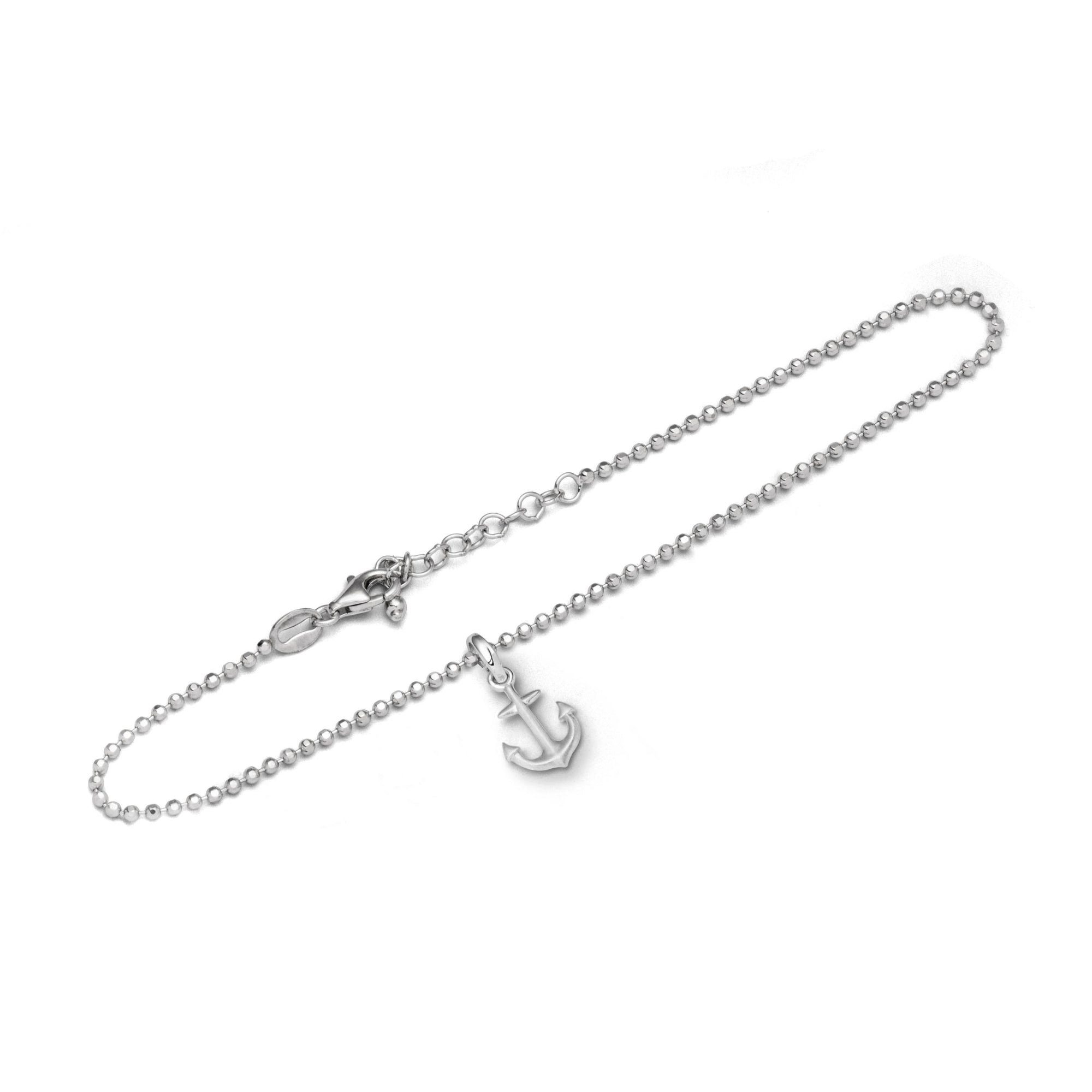 Armband DUR Schmuck: Fußkette "Anker", 925er Sterlingsilber, A1725