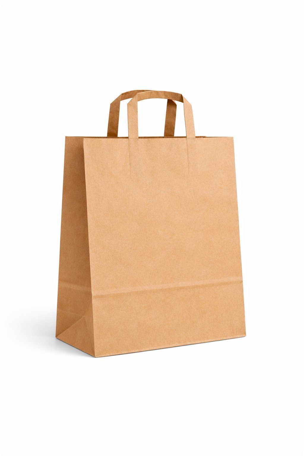 WestCraft Tragetasche Große Papiertragetaschen mit Tragegriff - Kraftpapier – stabil (Papiertüte, 200-tlg., mit Griff), Braune Kraftpapiertaschen für Einkauf & Take-Away, verschiedene Größen