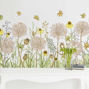 FIDDY 3D-Wandtattoo Wandaufkleber Antik Rustikal Pflanzen Blumen Selbstklebend (1 St)