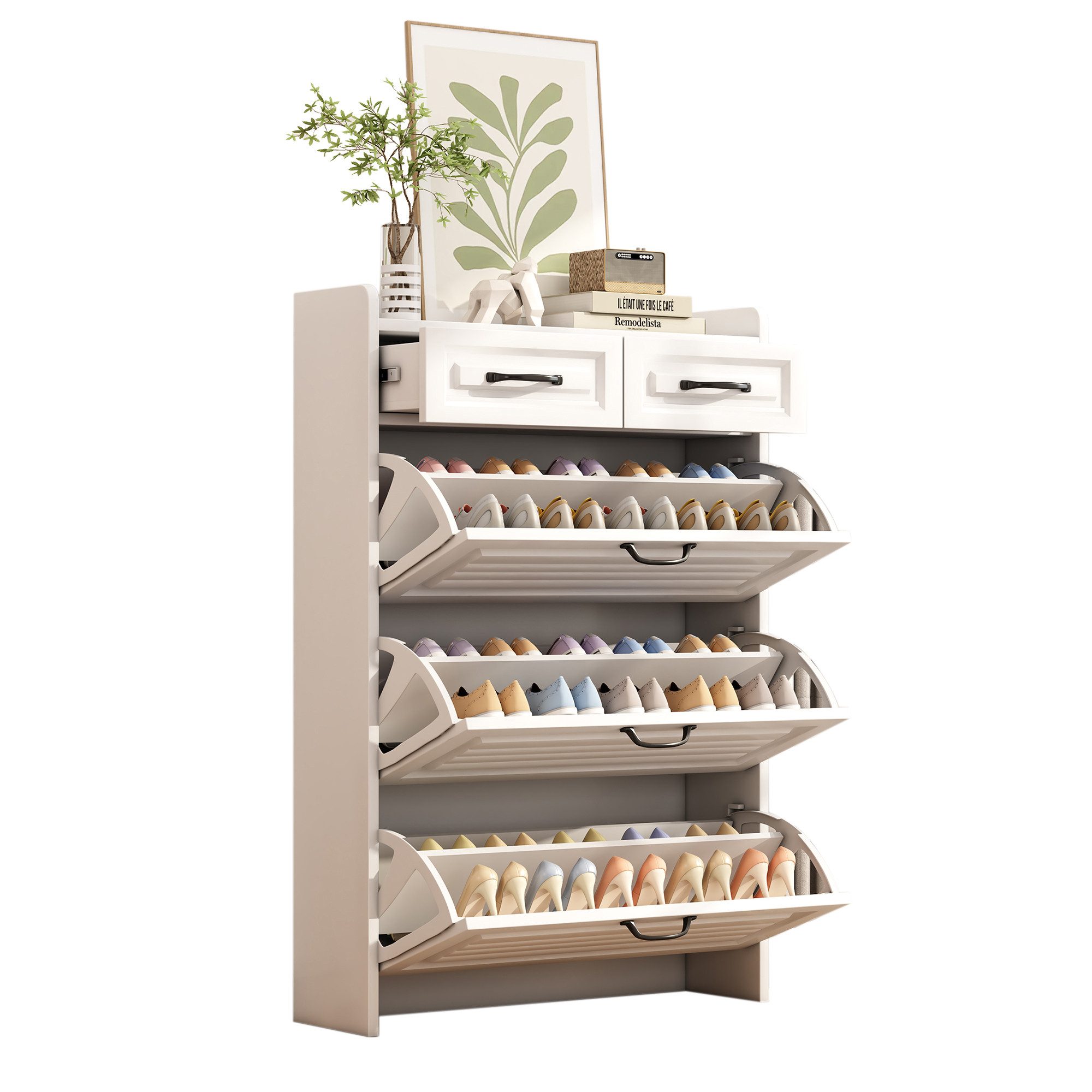OKWISH Schuhschrank mit Stauraum (Schuhregal, Schuhkipper, günstig online kaufen