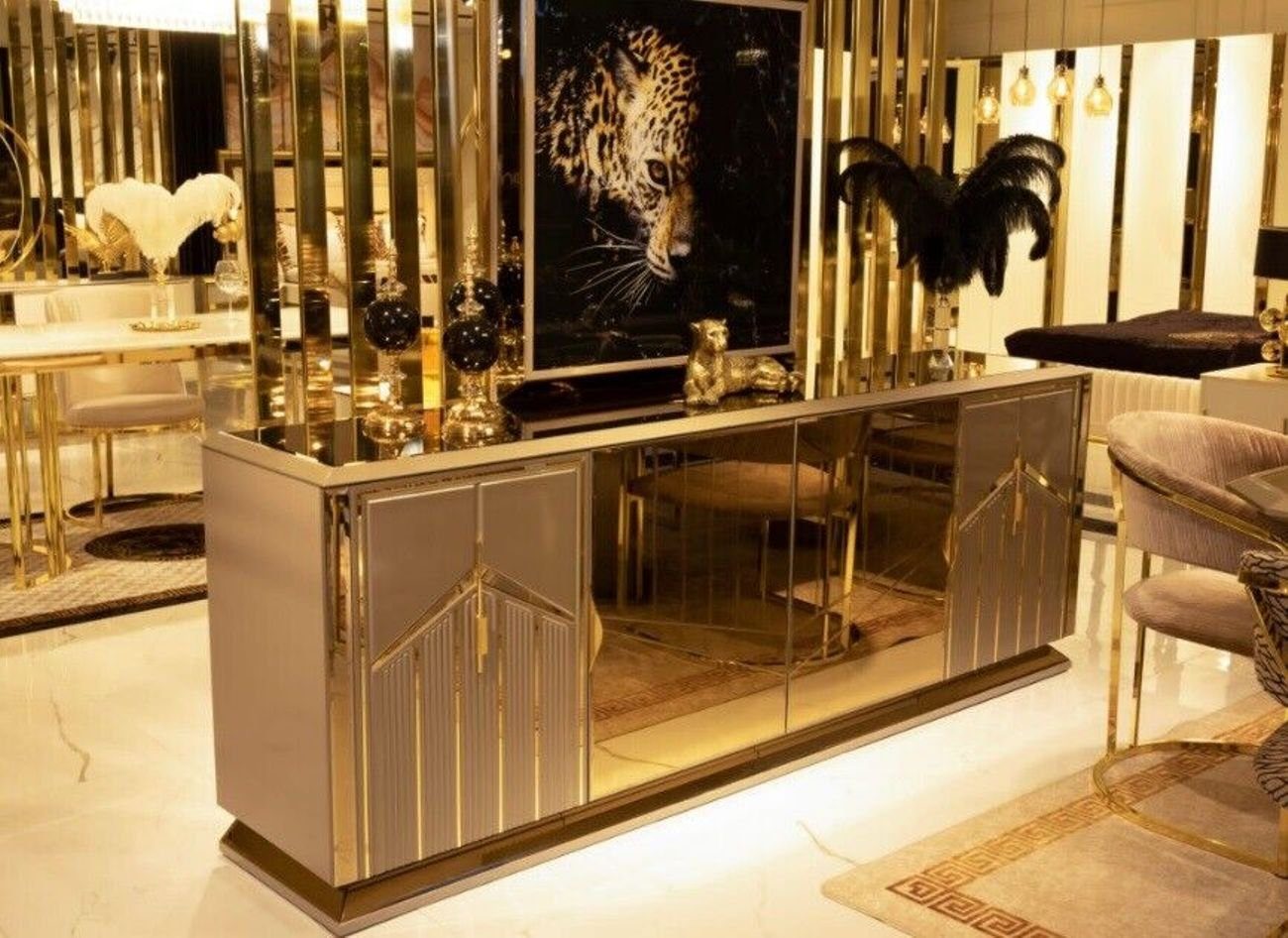 JVmoebel Sideboard Anrichte Hochglanz XXL Kommode Wohnzimmer Möbel Modern Design, Made in Europa