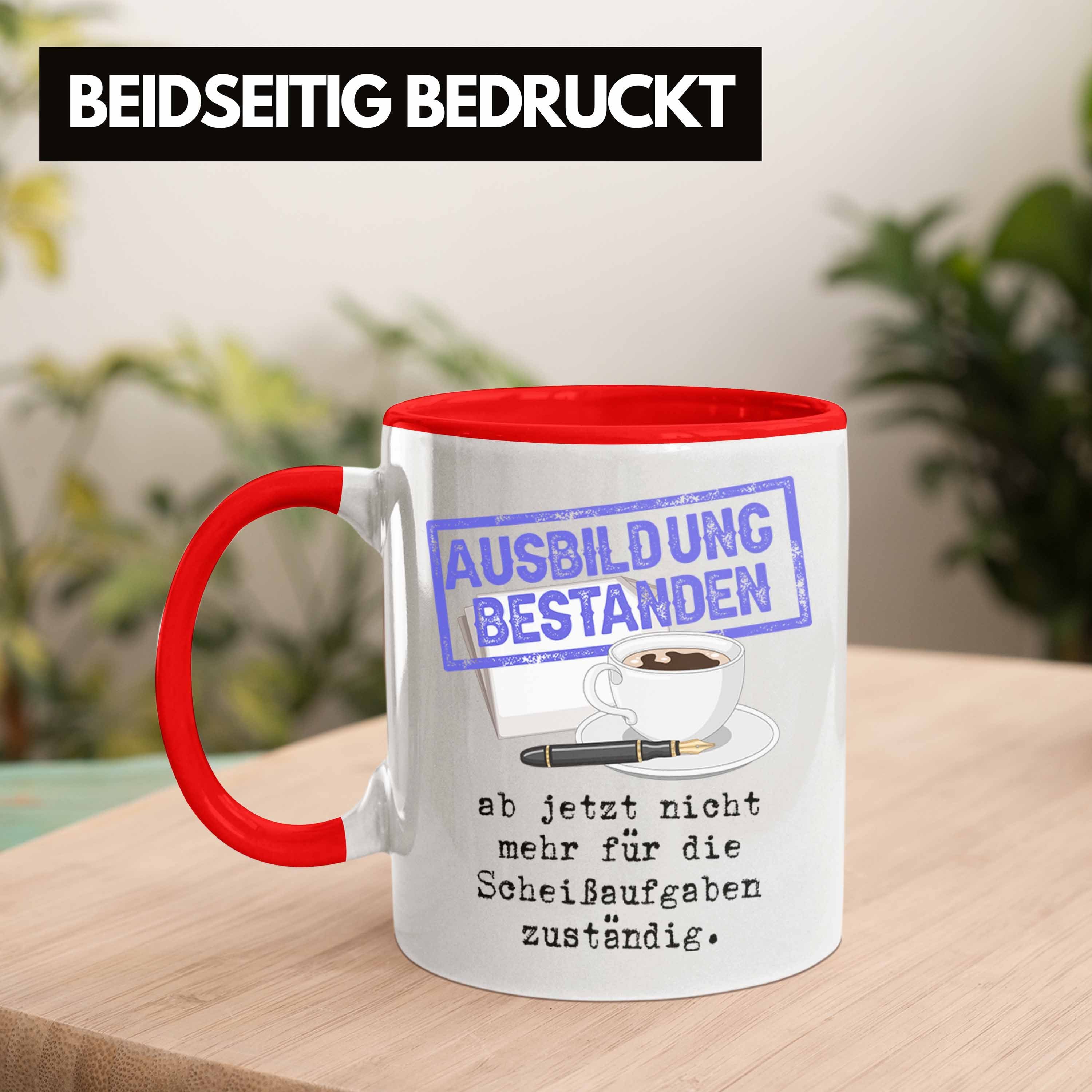 Trendation Tasse Ausbildung Stempel Tasse Bestanden Geschenkidee Bestandene Geschenk Rot Pr