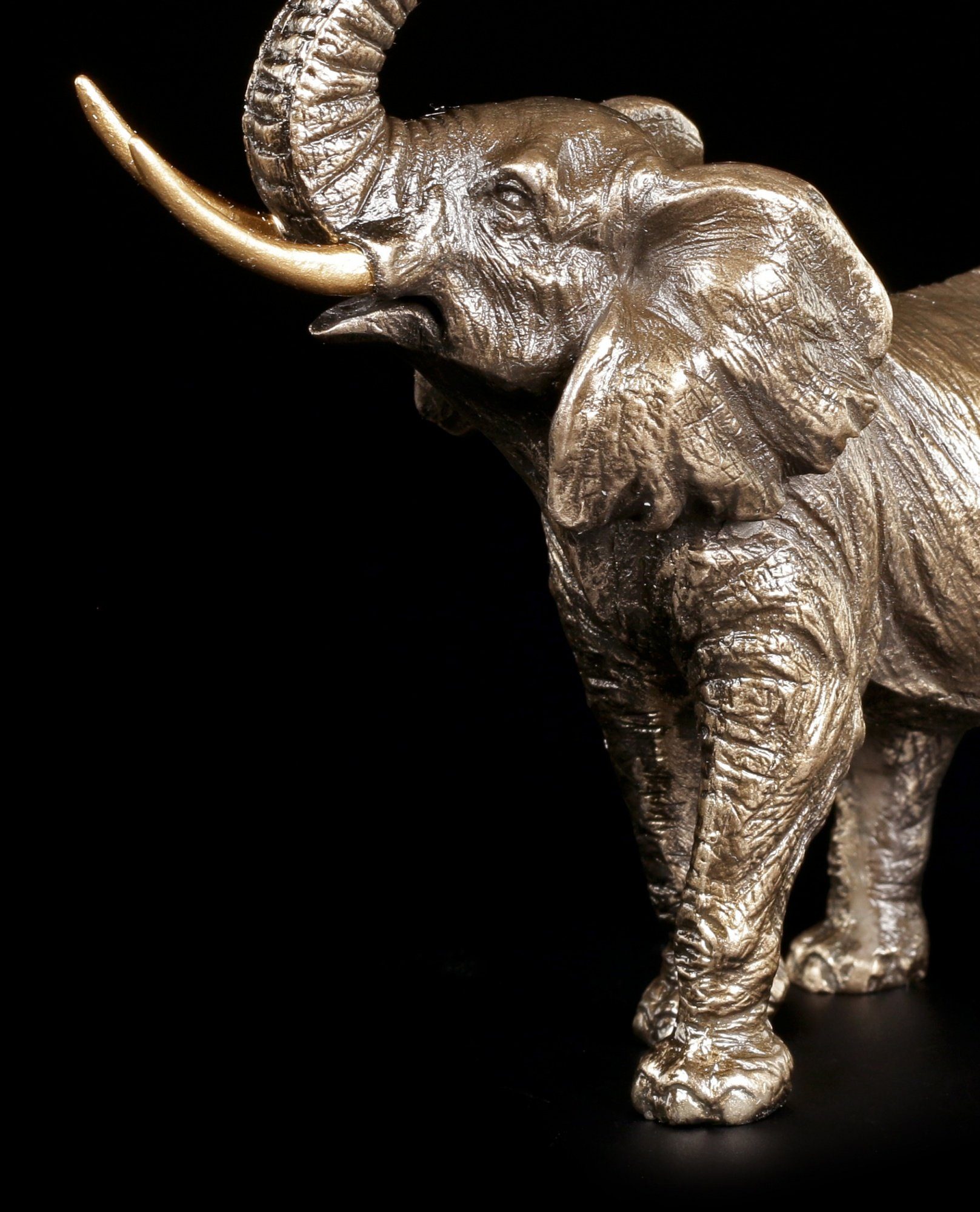 Figuren Shop Laufend GmbH Elefanten - Tierfigur Figur Dekoration - Veronese - Tier bronziert