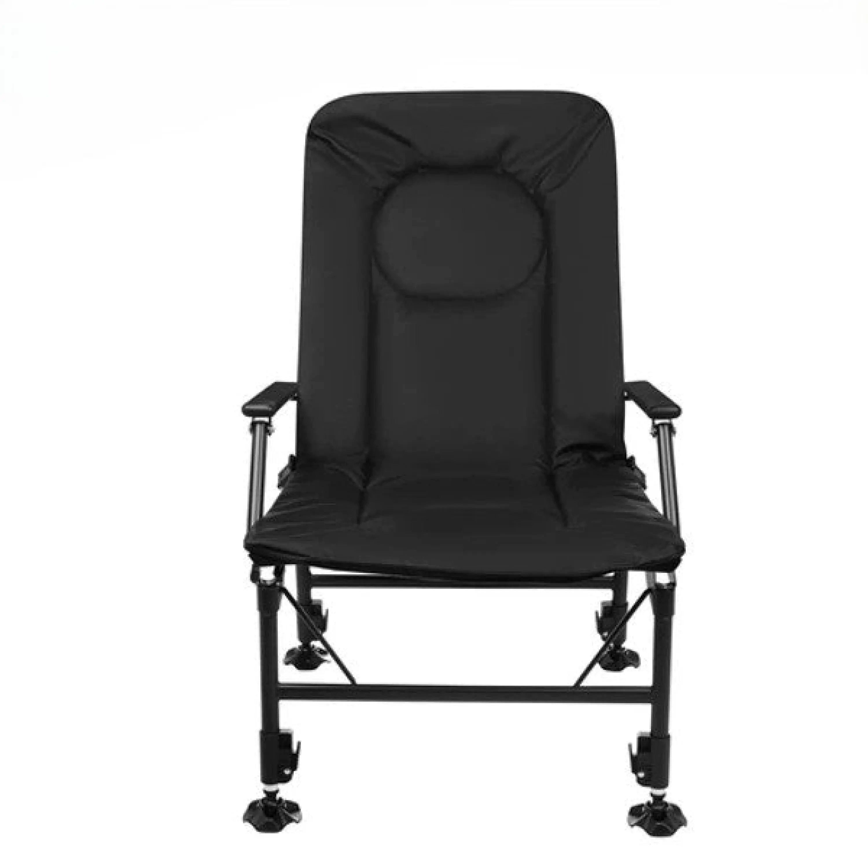 Sport-Knight® Campingstuhl Anglerstuhl Sessel höhenverstellbar gepolsterter Klappstuhl Schwarz