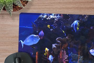 MuchoWow Gaming Mauspad Tropisches Meerwasseraquarium (1-St), Mousepad mit Rutschfester Unterseite, Gaming, 40x40 cm, XXL, Großes