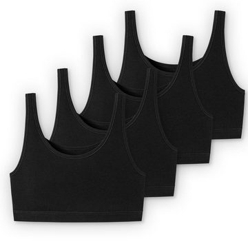 Schiesser Bustier Organic Cotton (4-teilig, 4 Stück) Bustier, Bra ohne Bügel im 4er Pack