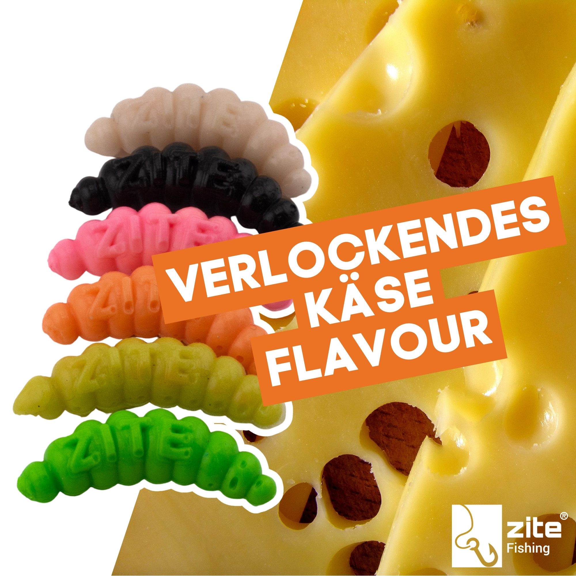 Zite Kunstköder 12x Mighty Mag auftreibend Knoblauch/Käse 2,8cm Bienenmade
