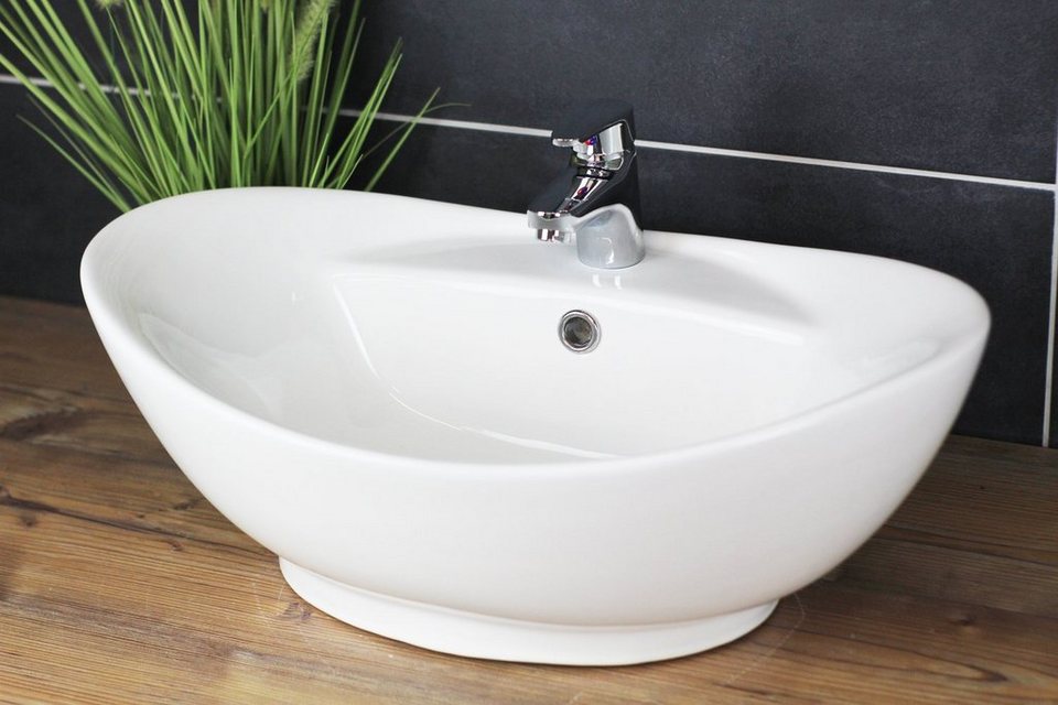Arnusa Aufsatzwaschbecken »Oval 60 x 40 cm« (Modernes Waschbecken), mit  Überlauf online kaufen | OTTO