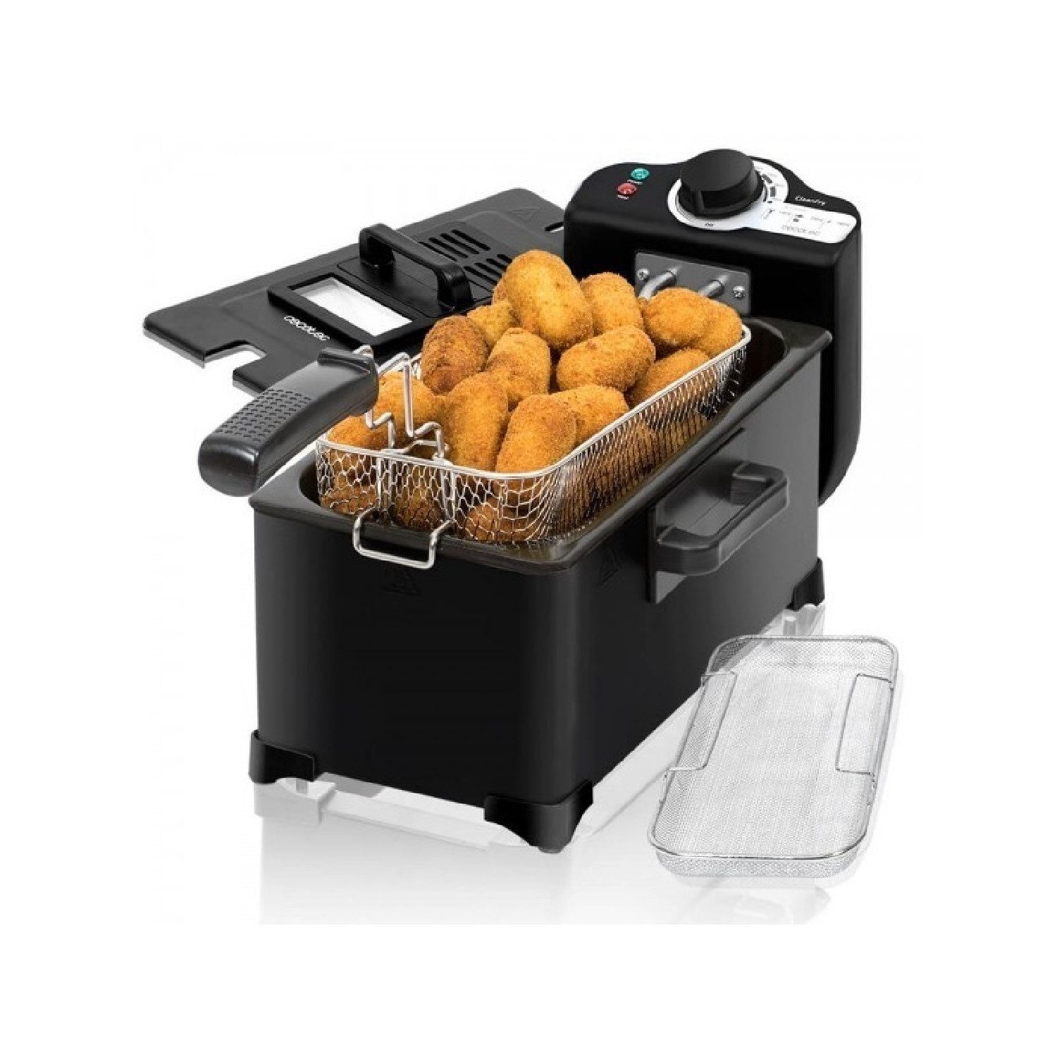 Cecotec Frittiertopf Cleanfry 3L Black