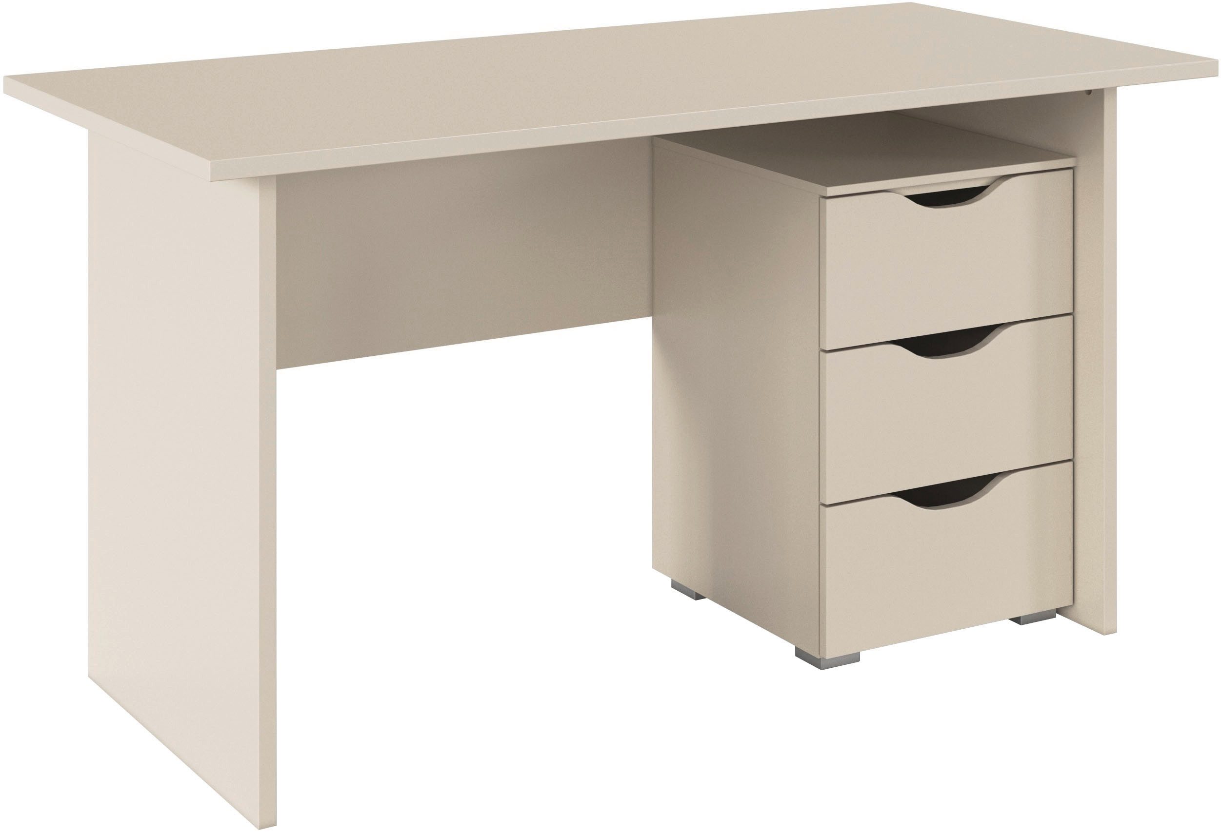 rauch Schreibtisch Stauraum Kinderschreibtisch Jugendschreibtisch Landhausstil MARLENE (Breite 140 cm), mit 3 geräumigen Schubladen und Soft-Close-Funktion MADE IN GERMANY