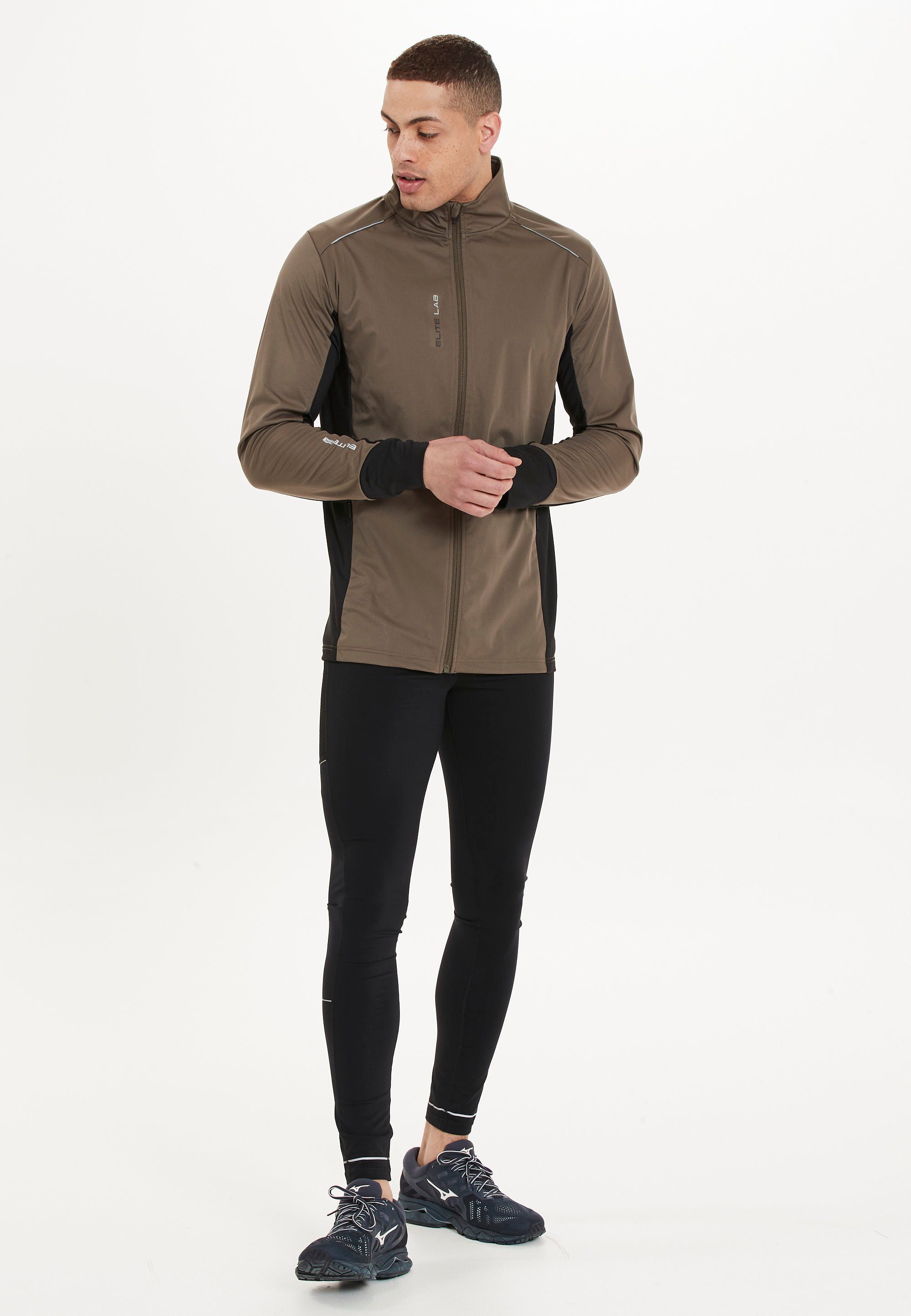 ELITE LAB Laufjacke Heat mit X1 winddichter wasser- Funktion Elite grün und