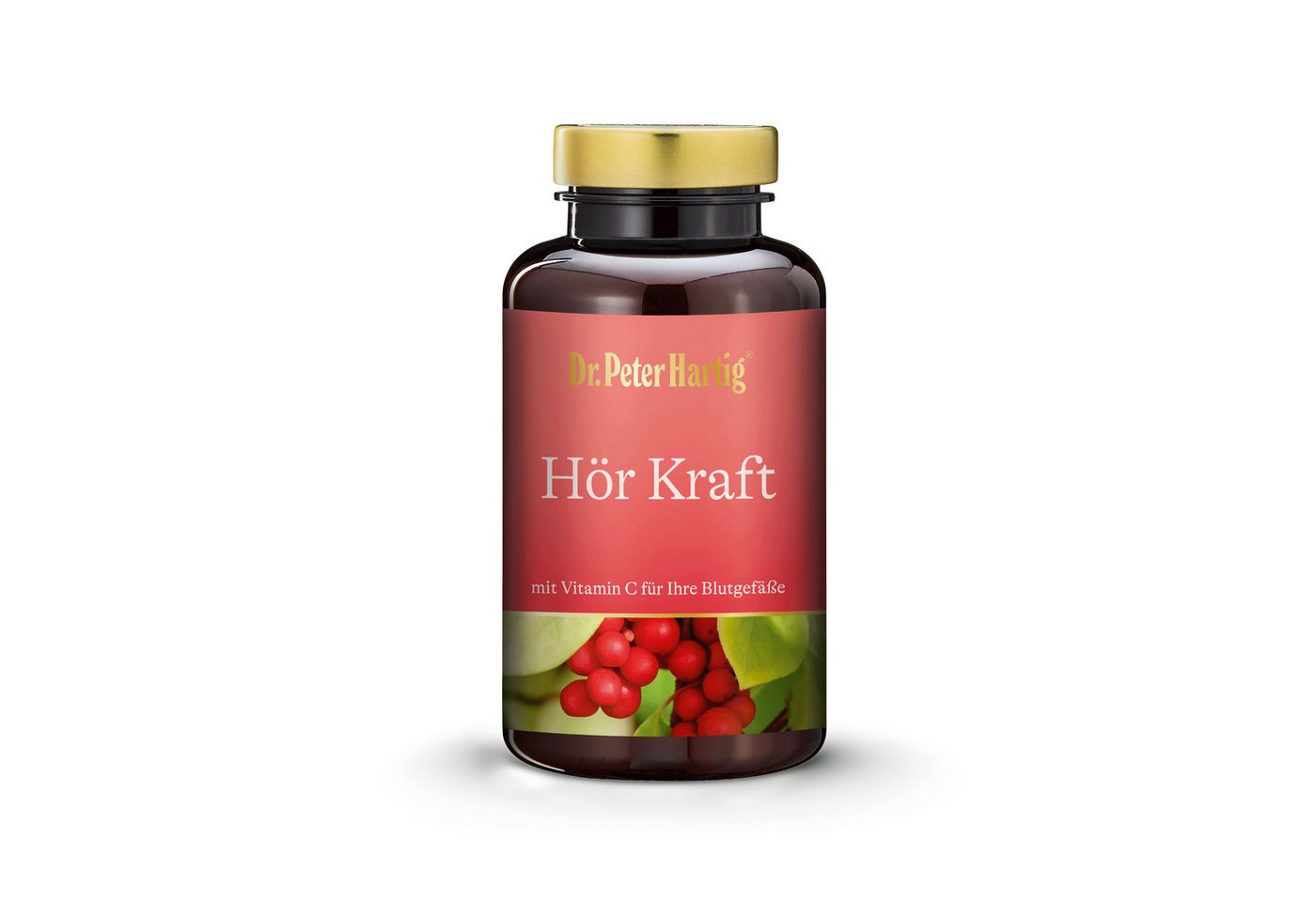 Dr. Peter Hartig Hör Kraft, unterstützt das Gehör, L-Arginin, Vitamin C, vegan Kapseln, 120 Kapseln, 4-Monats-Vorrat, à 71 g