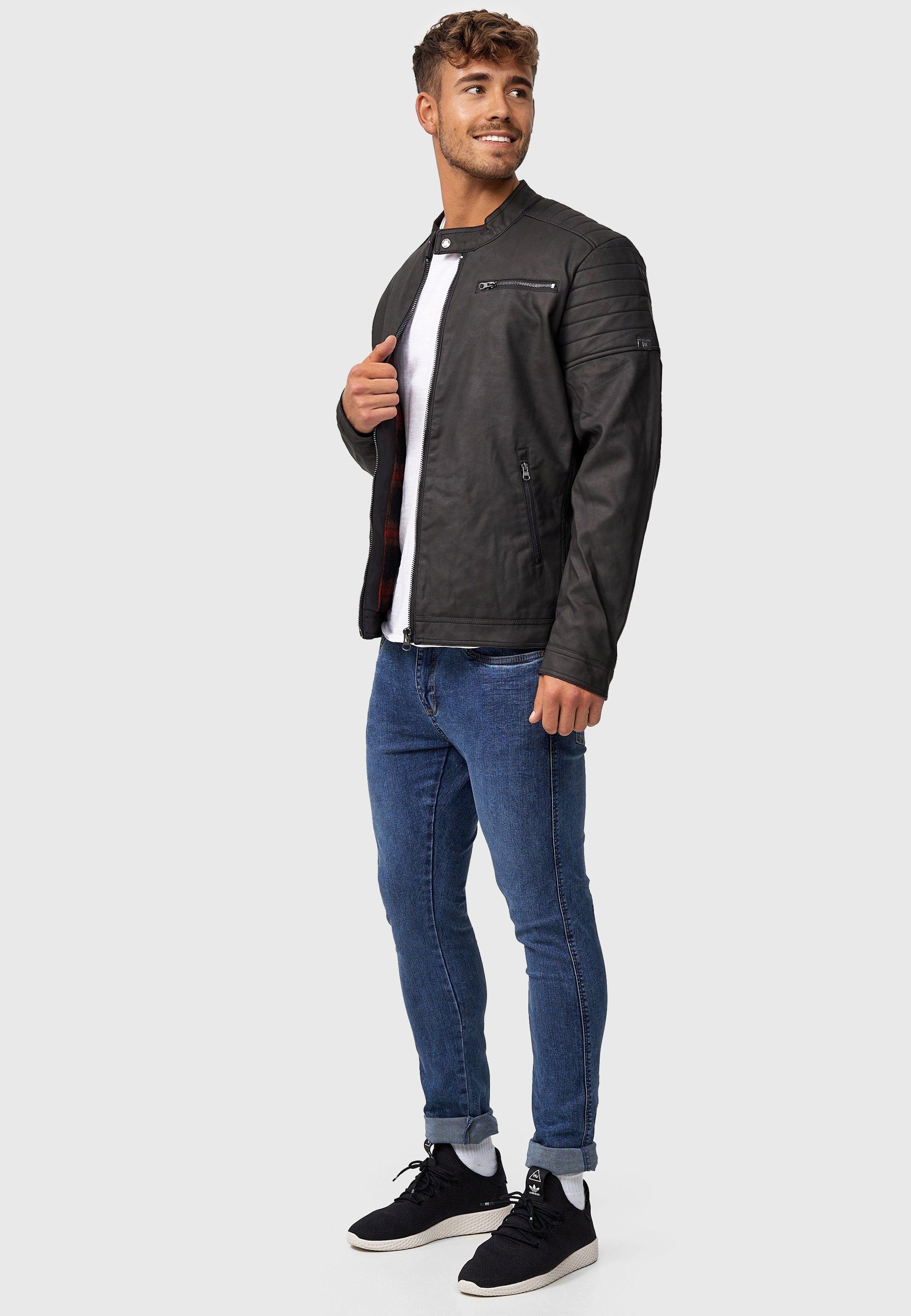 Lederimitatjacke Indicode Black Manuel