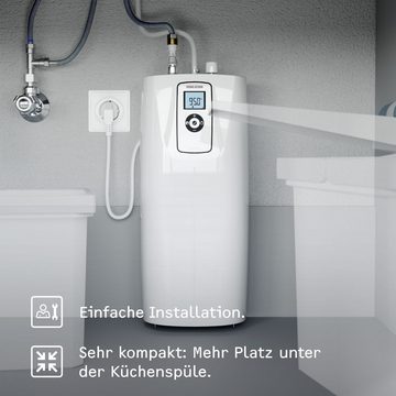 STIEBEL ELTRON Kochendwassergerät HOT 2.6 N Premium + 3in1 b gebürstet, max. 95 °C, Set mit Heißwassergerät und speziellem Wasserhahn für die Küche