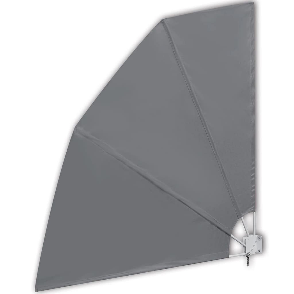 vidaXL Seitenmarkise 210 x 210 cm Faltbarer Balkonfächer Grau 210x210 cm