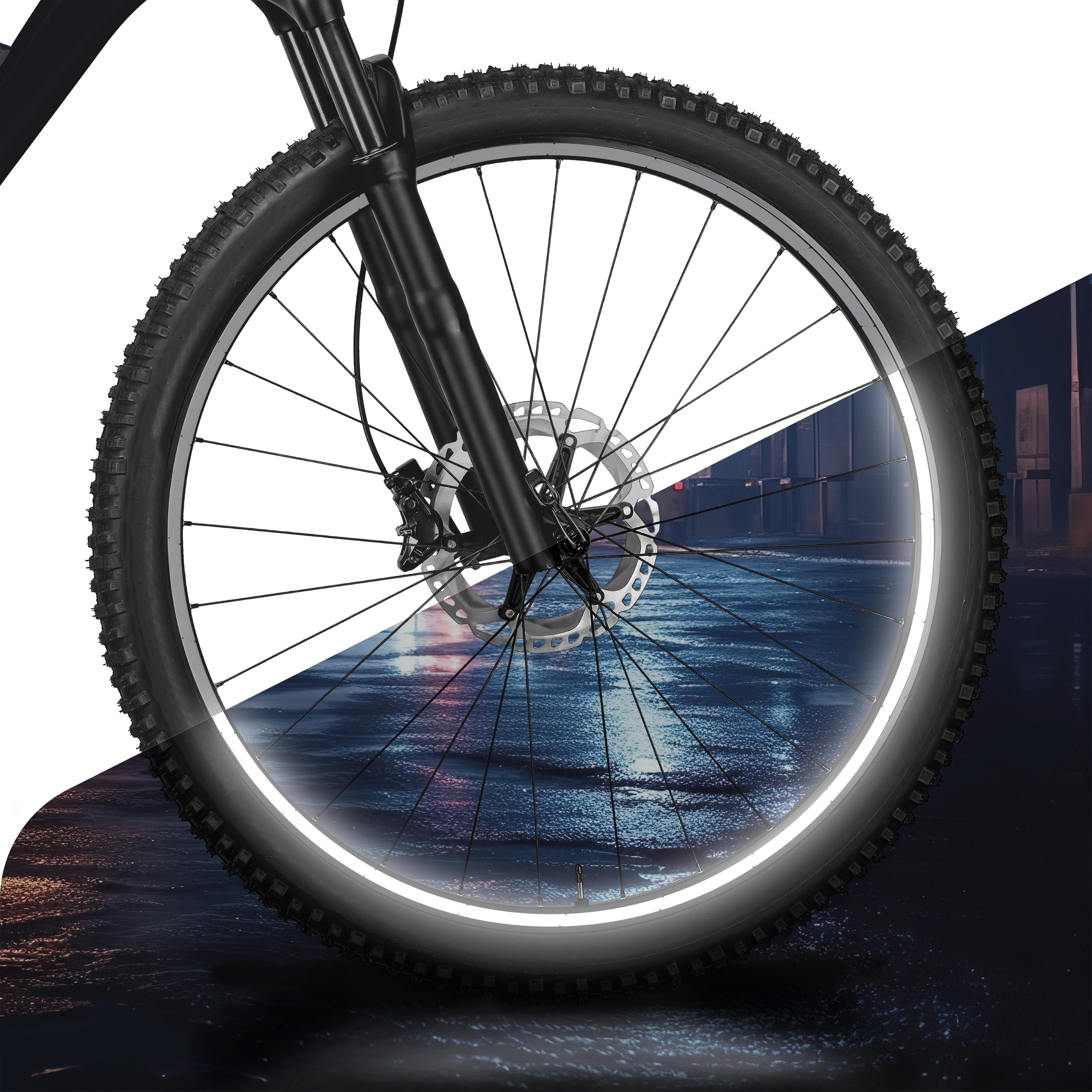 Blackshell Reflektor-Aufkleber Reflektierende Aufkleber für die Fahrradfelge passend für 26-29 Zoll