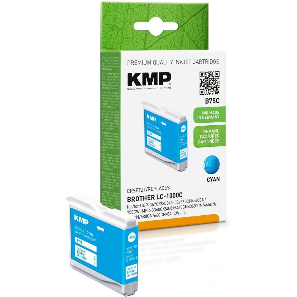 KMP KMP B75C Druckerpatrone 1 Stück(e) Kompatibel Cyan Tintenpatrone