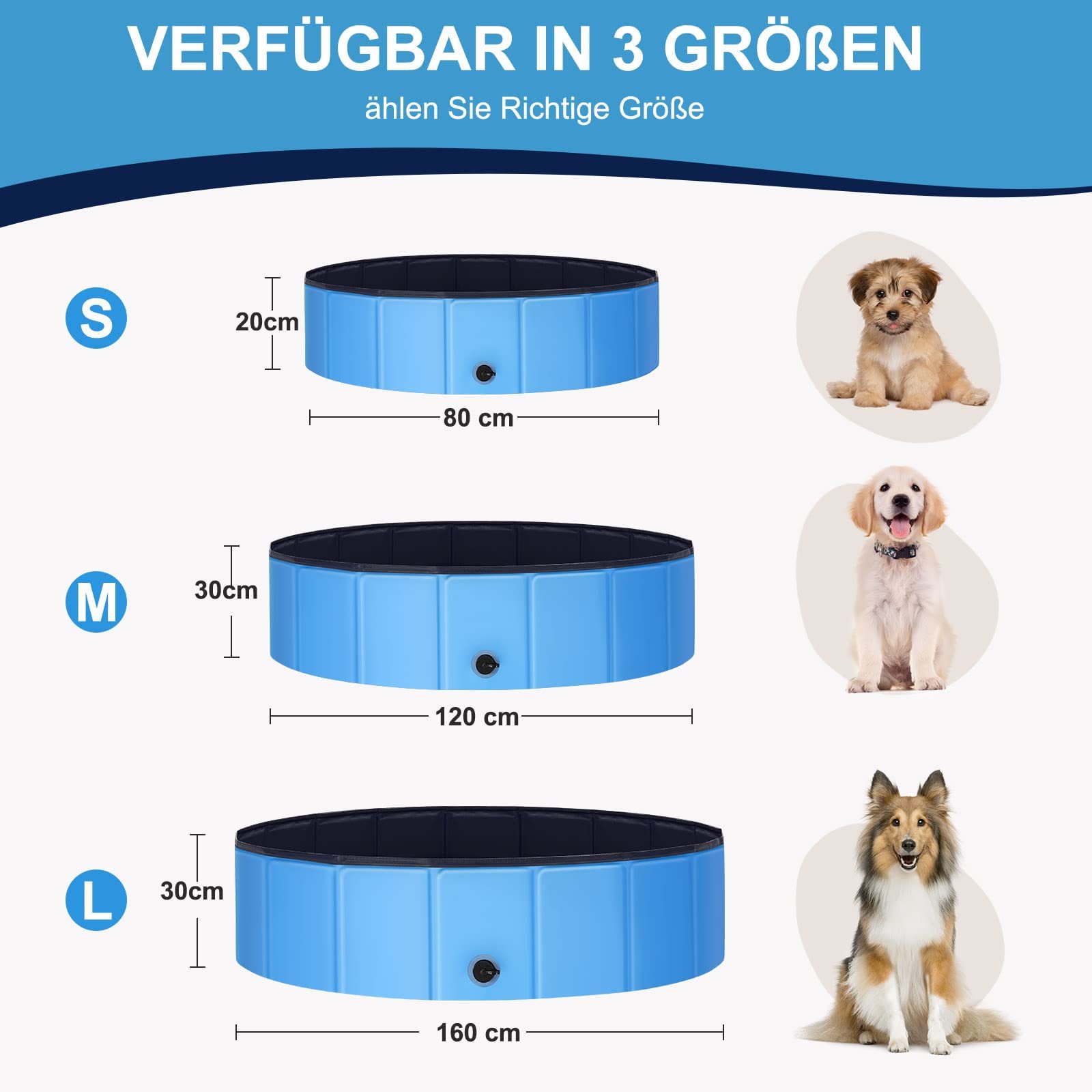 BlingBin Hundepool Swimmingpool Faltbarer Pool für günstig online kaufen