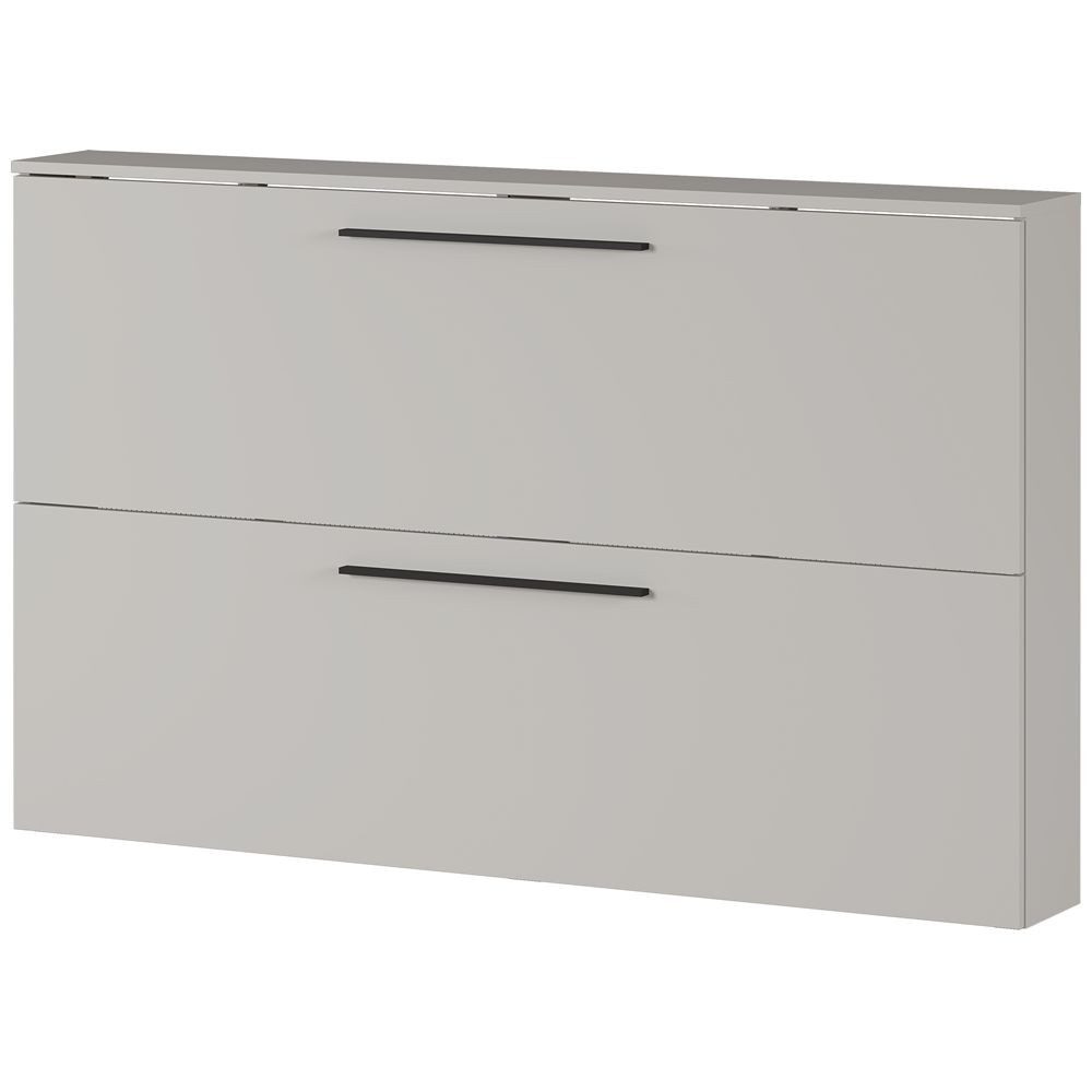 Lomadox Schuhschrank UTRERA-01 mit Klappen in Kaschmir, B/H/T: ca. 140/85/19 cm – Bild 4 von 5