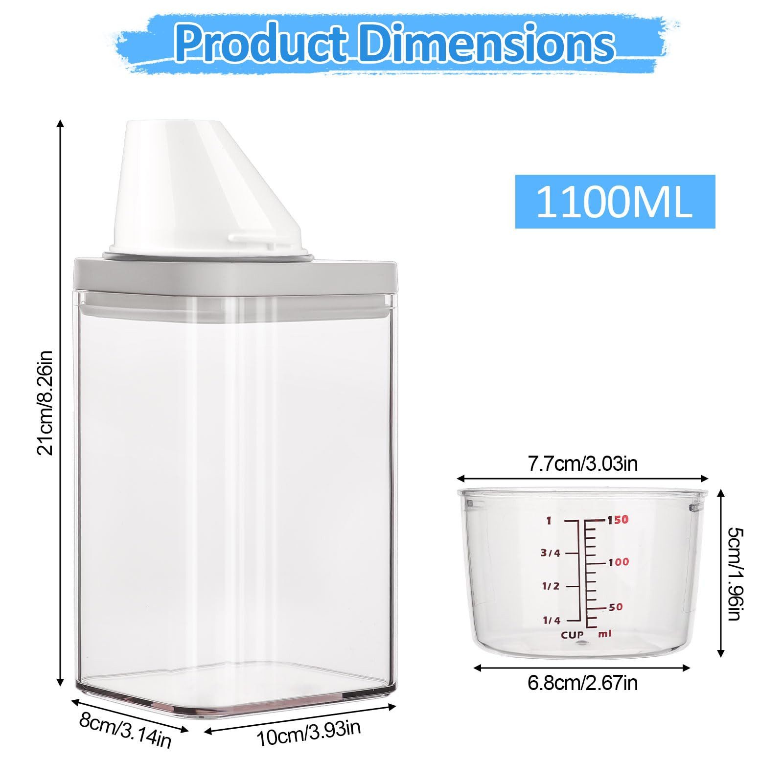 BlingBin Aufbewahrungsbox 1100ML Waschmittelspender mit Messbecher, günstig online kaufen